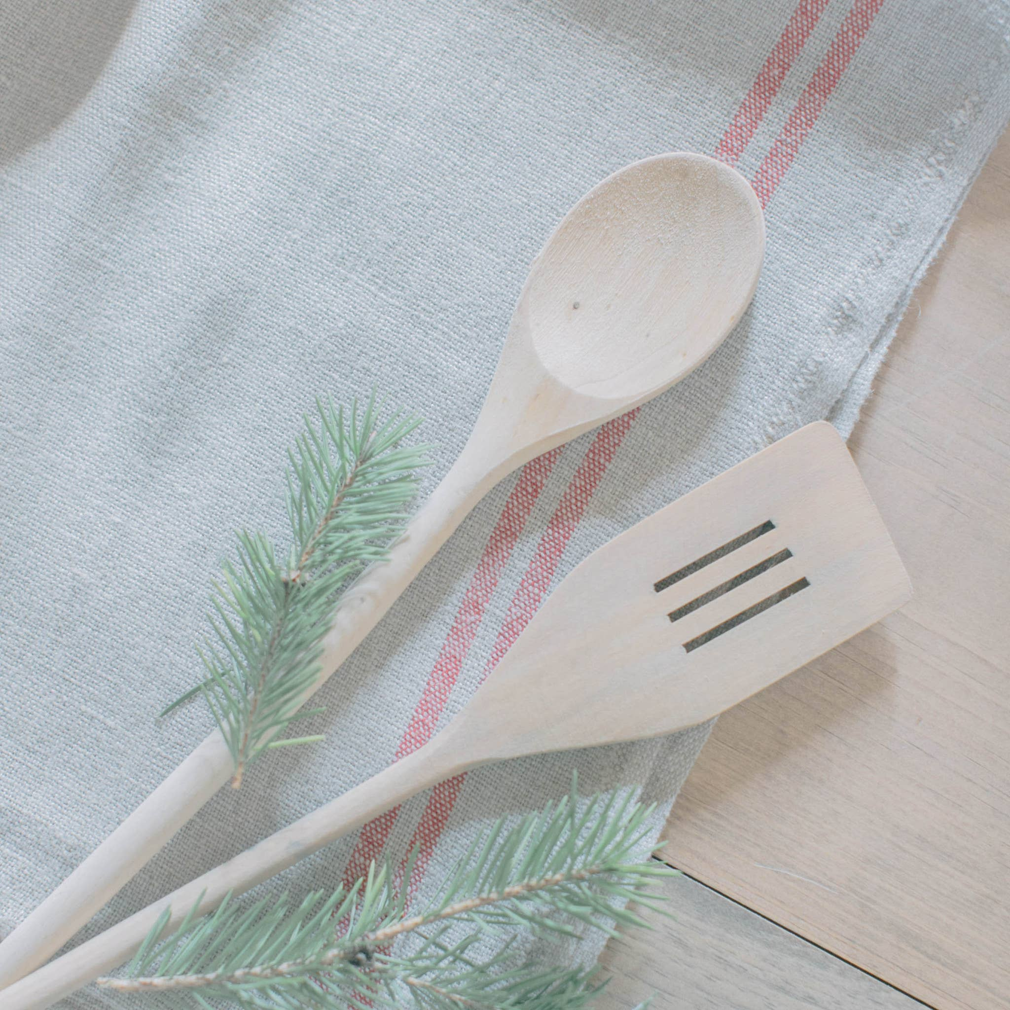 Tea Towel - Blue Red Striped French