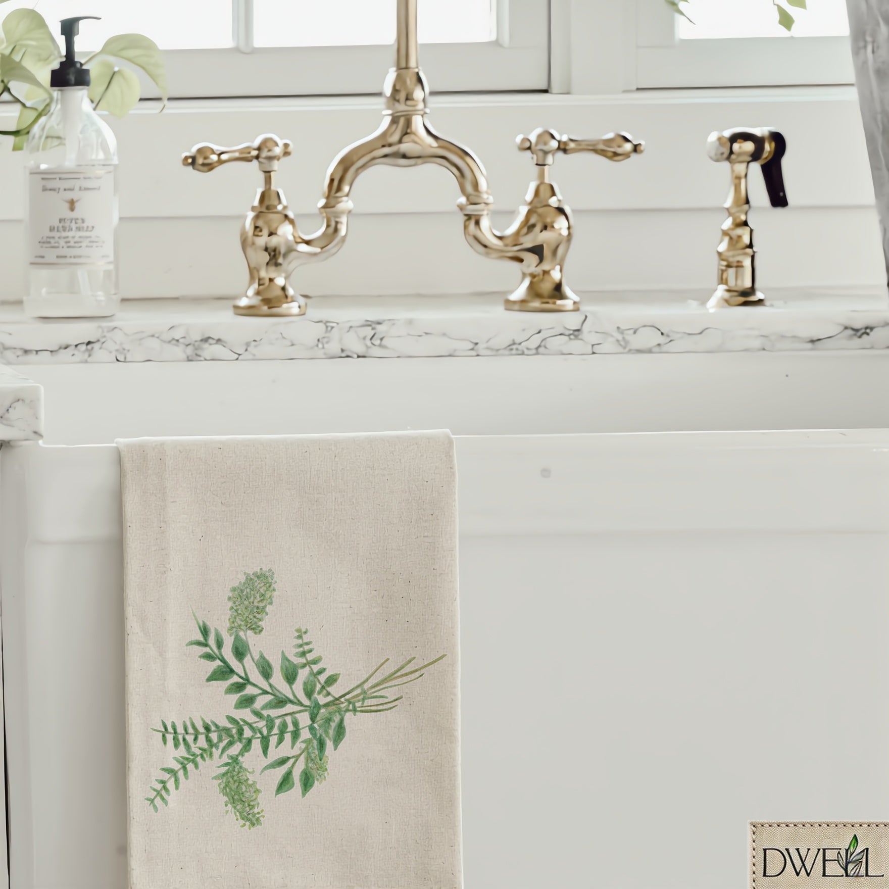 Tea Towel - Eucalyptus Bunch Watercolor
