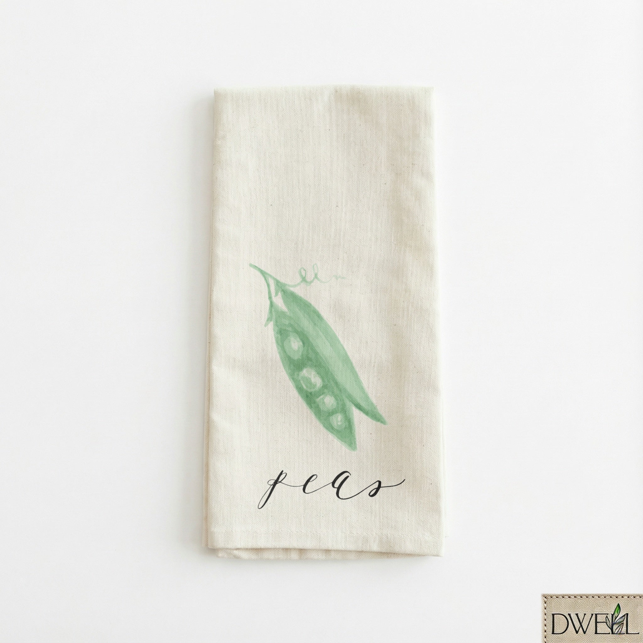 Tea Towel - Peas Watercolor
