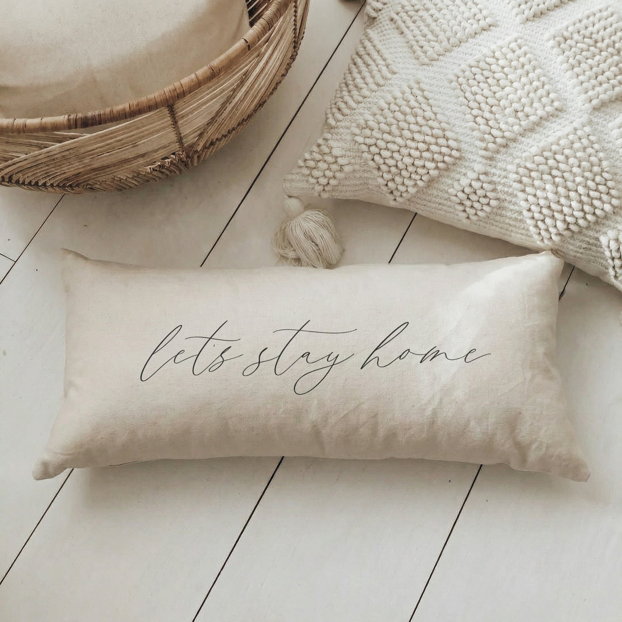 Lumbar Pillows - Lets Stay Home