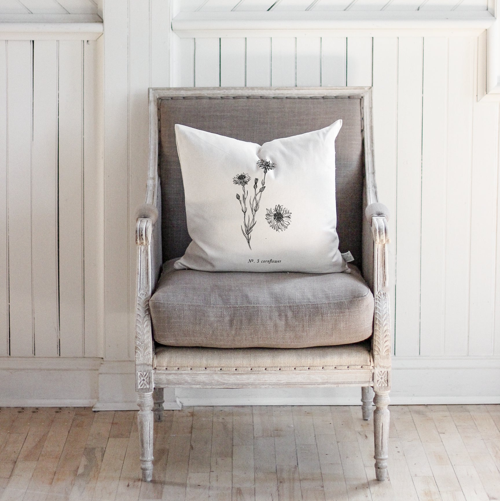 Throw Pillows - Cornflower Botanical