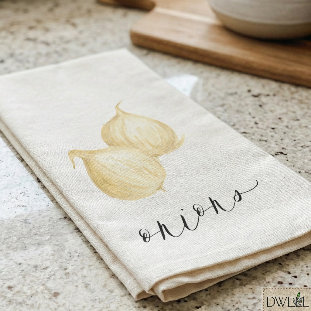 Tea Towel - Onions Watercolor