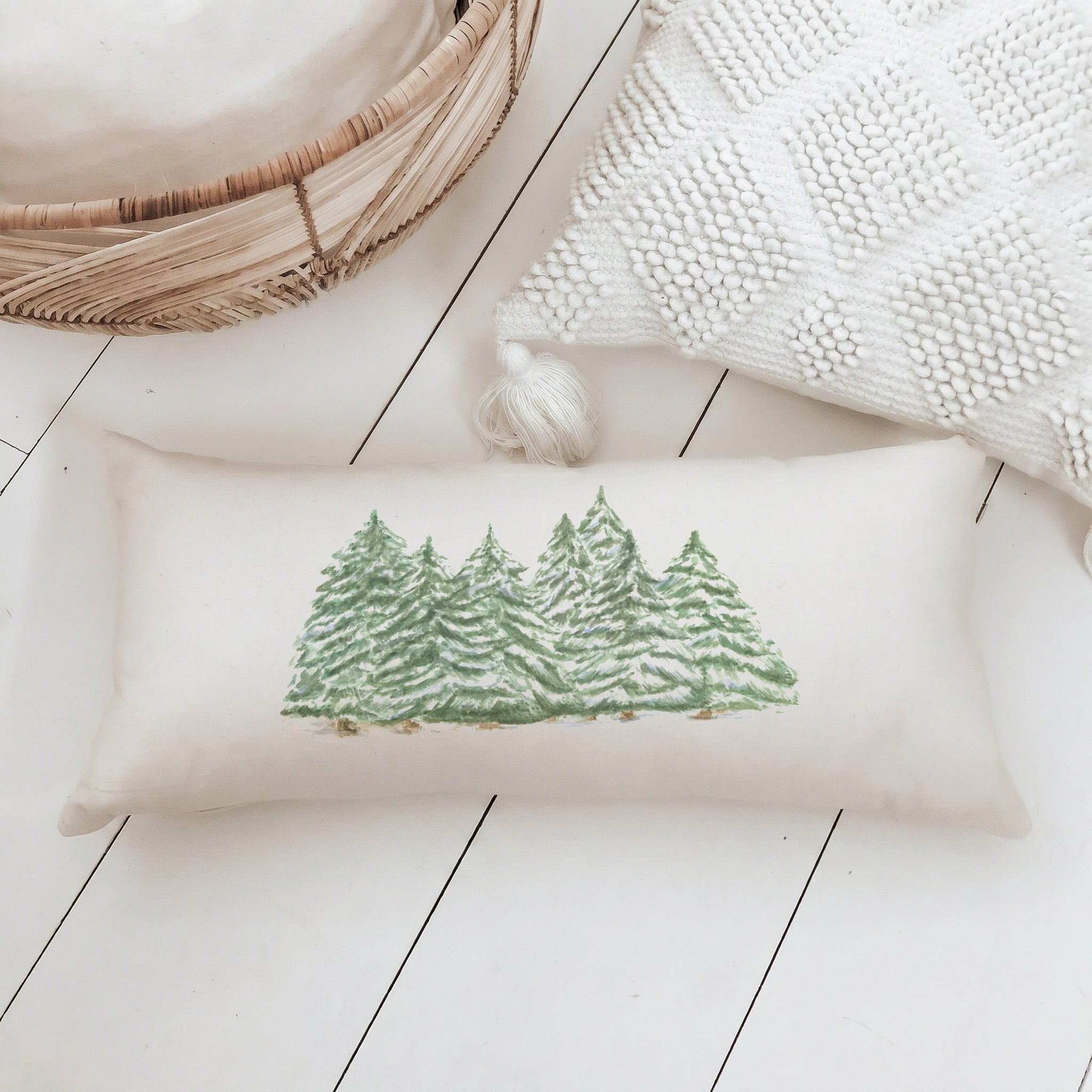 Lumbar Pillows - Trees Watercolor