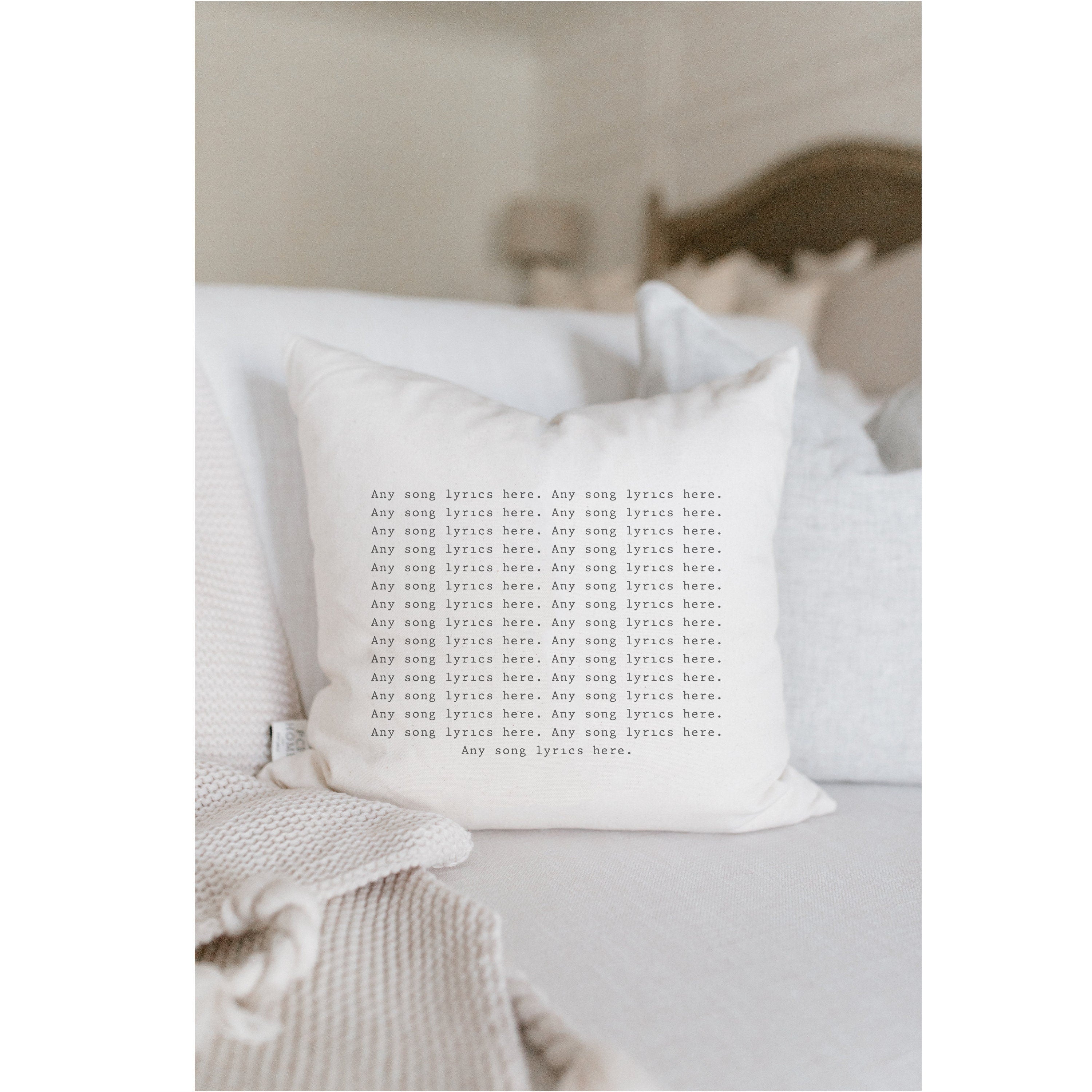 Personalized Throw Pillows - Personalized Song Lyrics