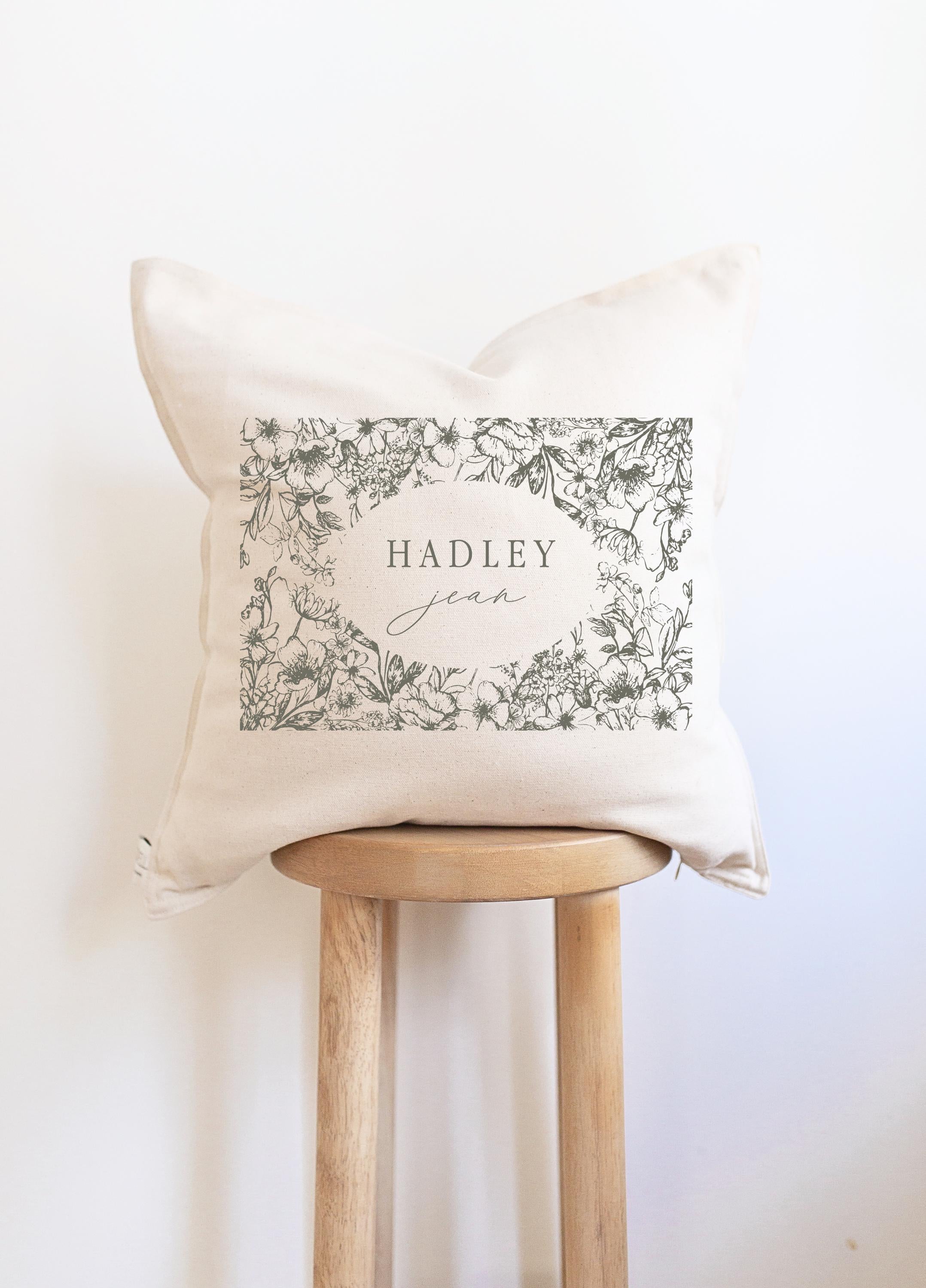 Personalized Throw Pillows - Personalized Baby Name Vintage