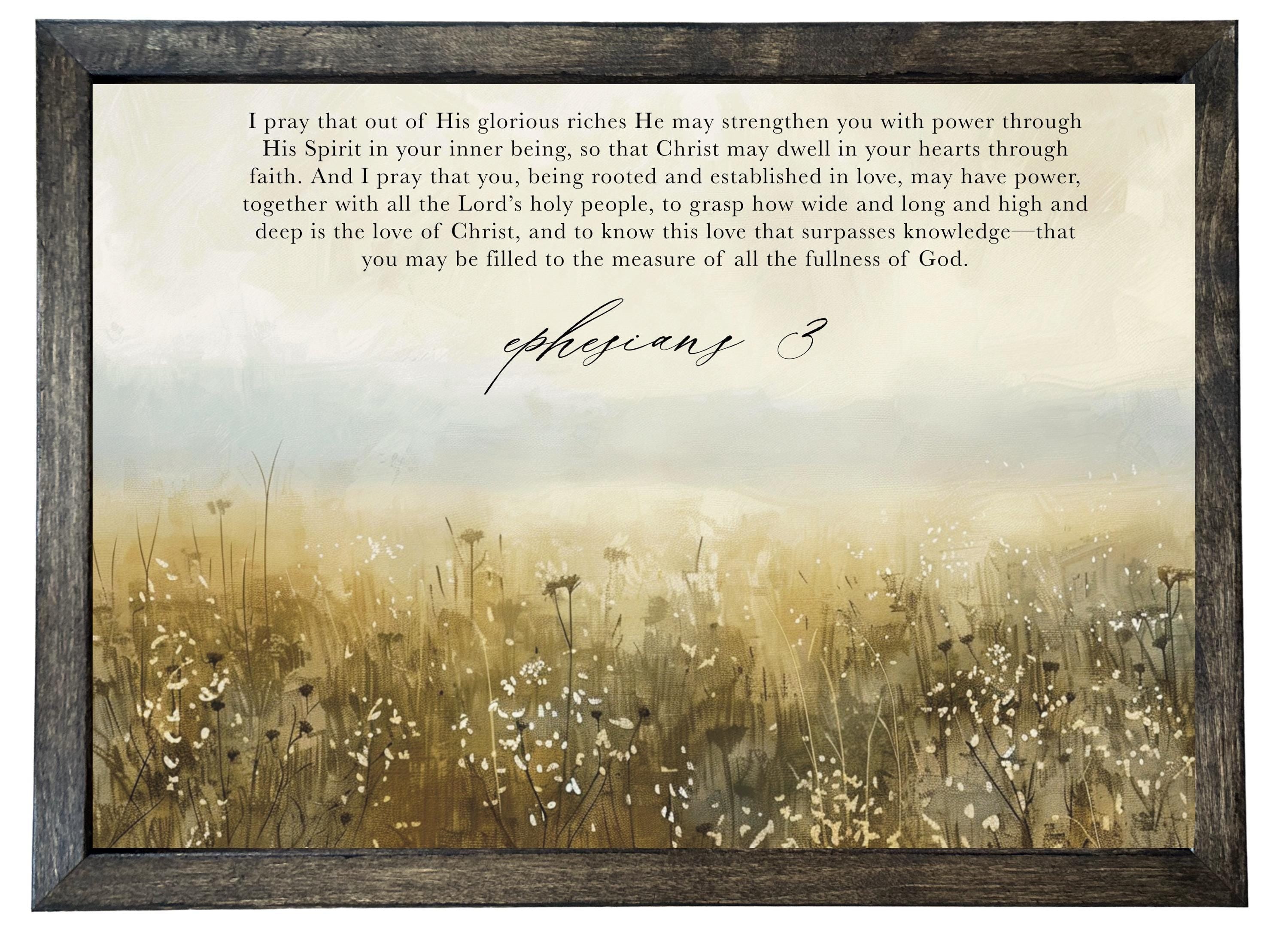 Wooden Frames - Ephesians 3