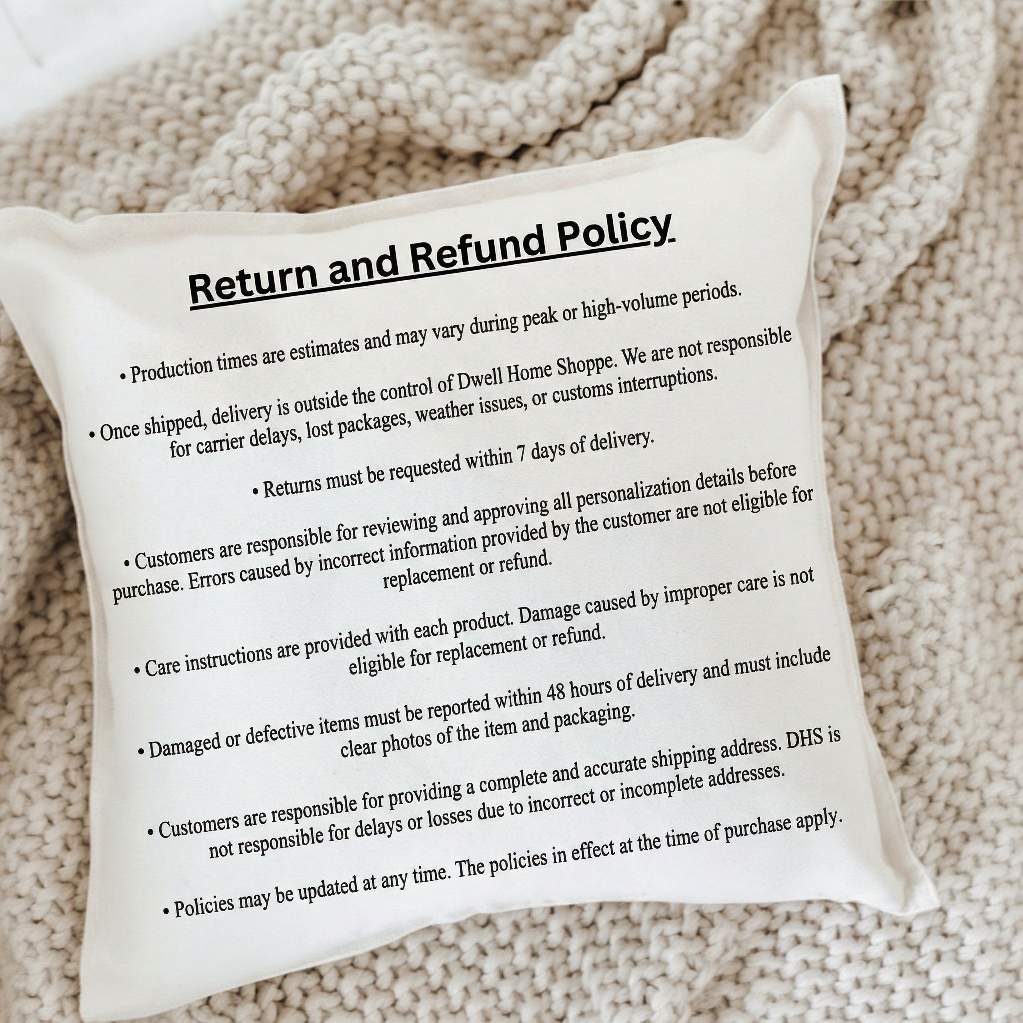 Custom Lumbar Pillows - Custom Design