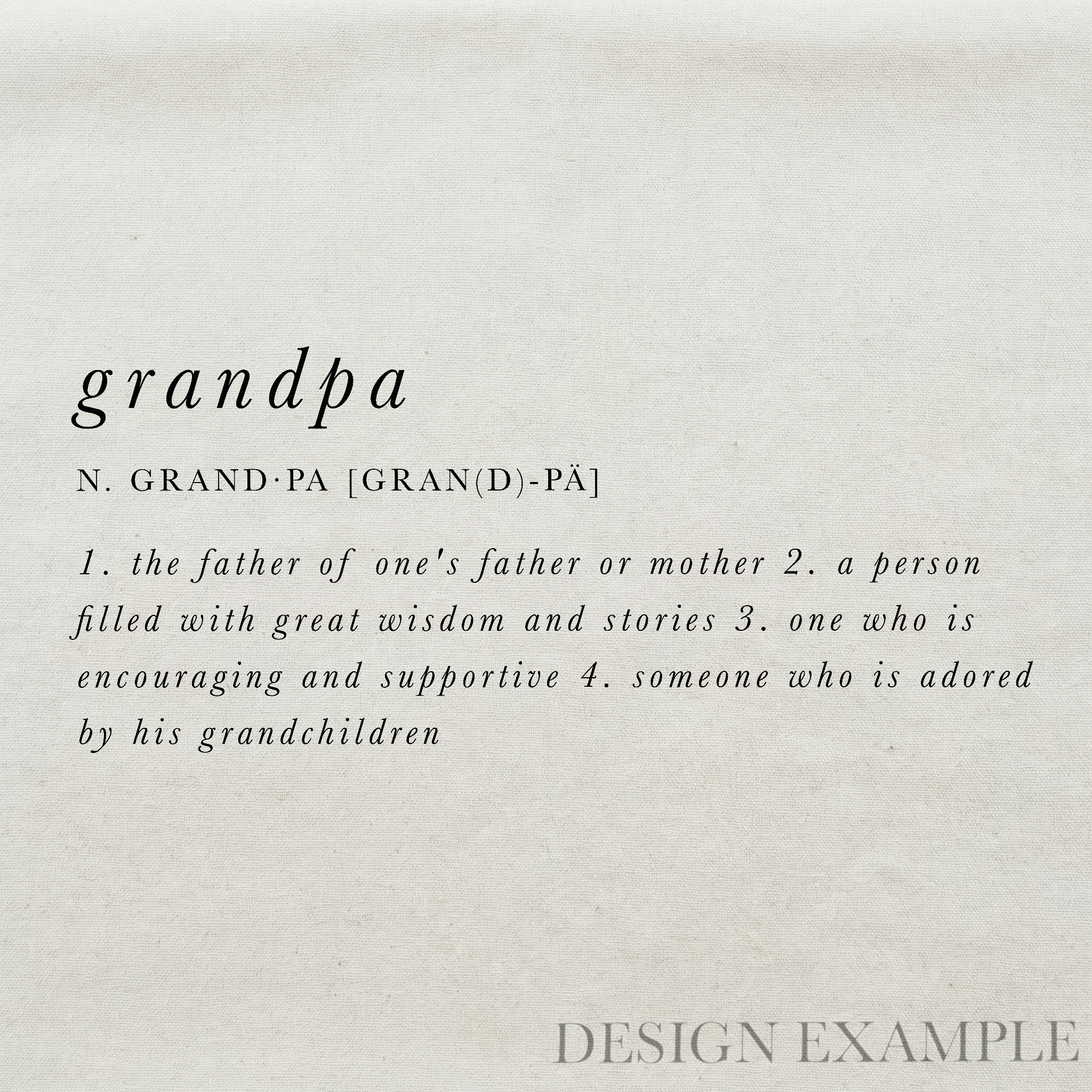 Tea Towel - Grandpa Definition