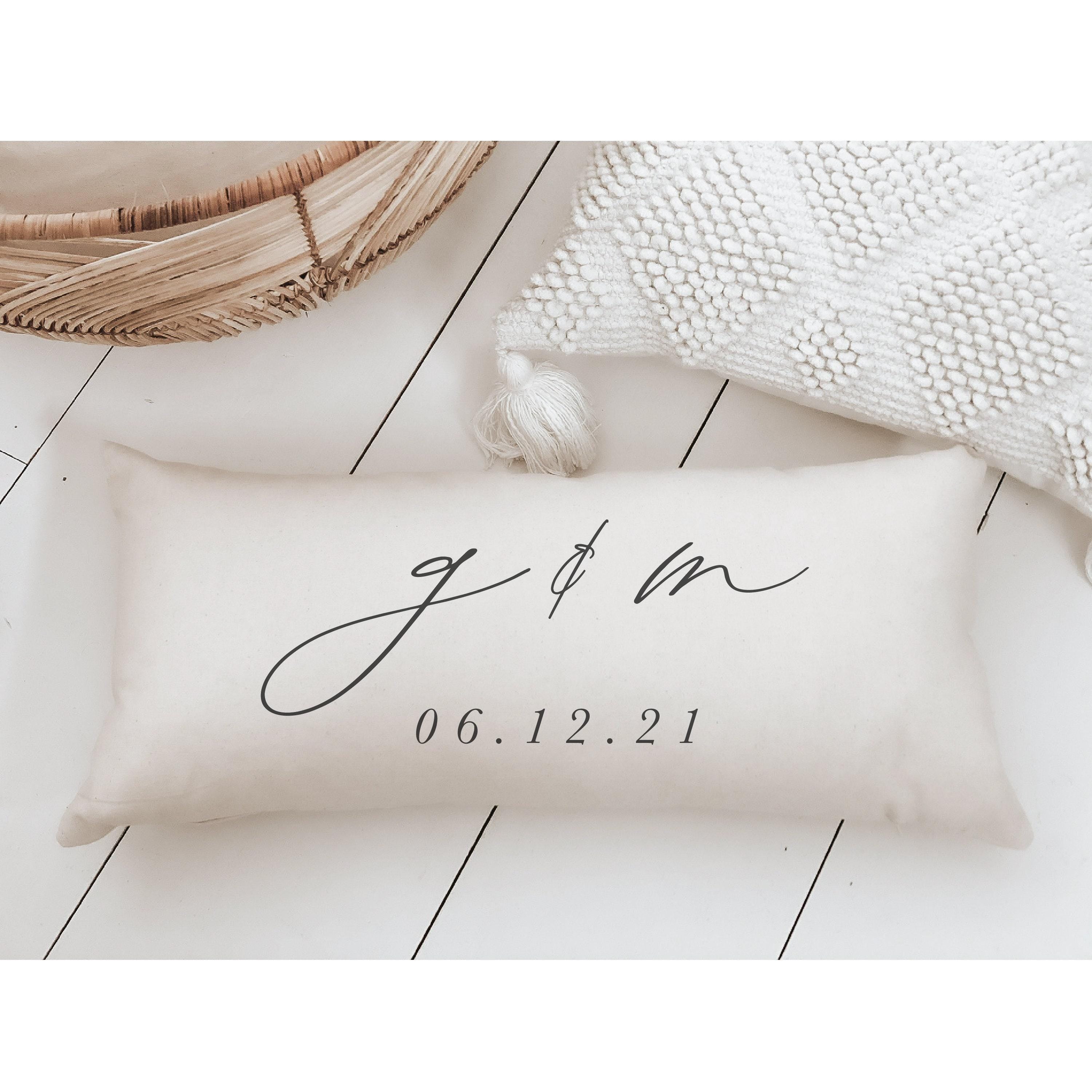 Personalized Lumbar Pillows - Personalized Two Initials