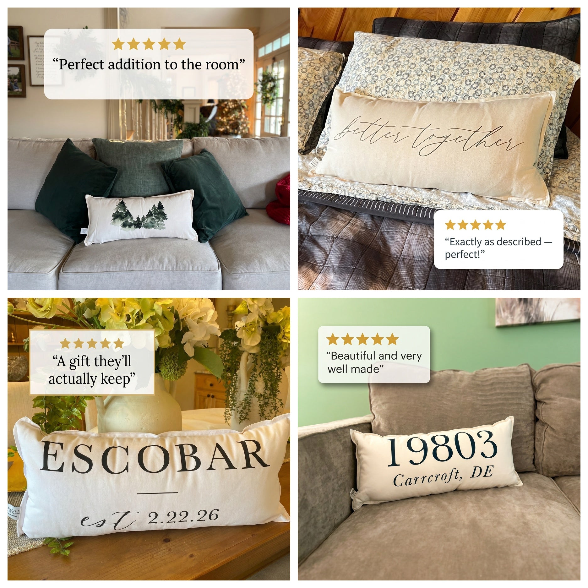Lumbar Pillows - Potted Succulents
