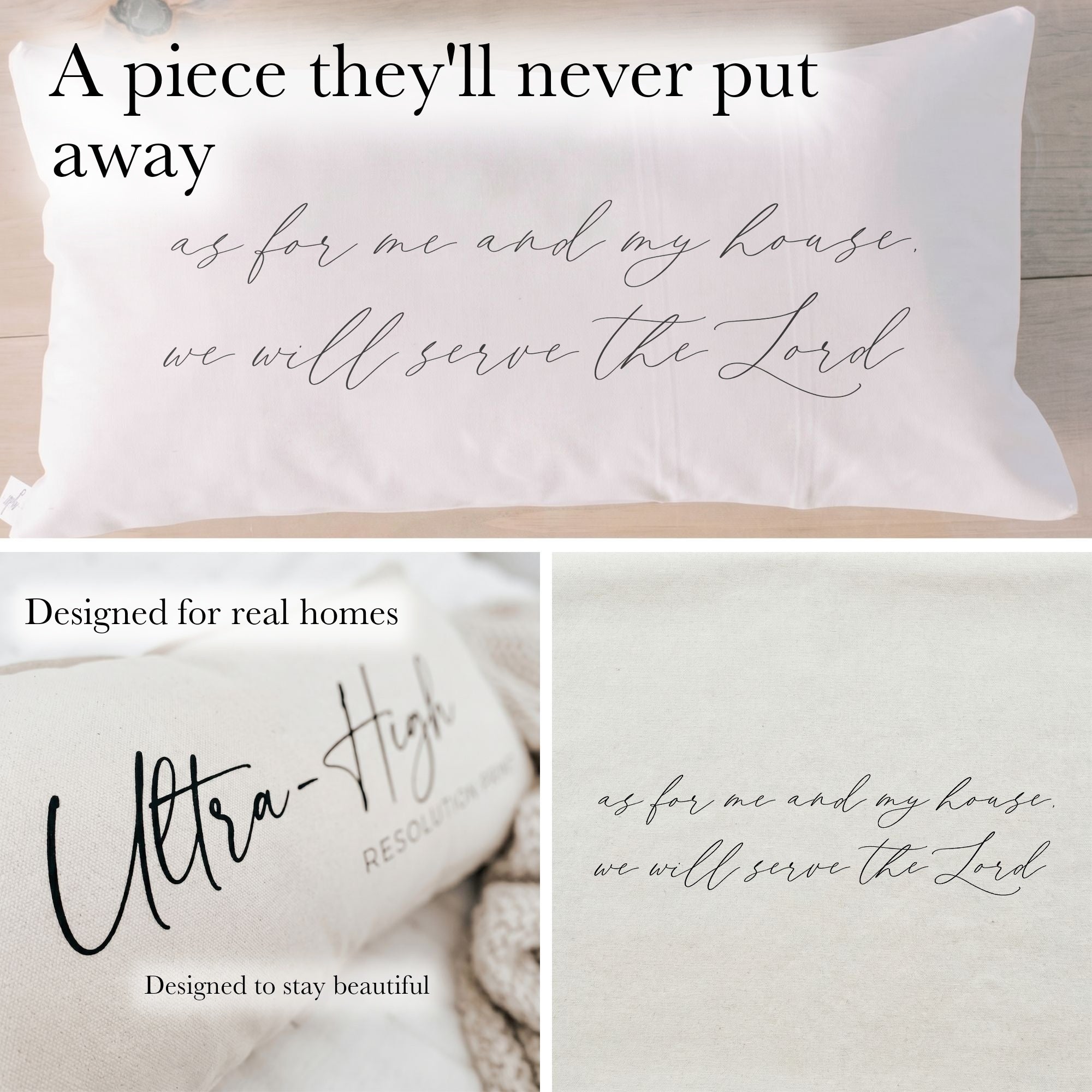 Lumbar Pillows - As For Me and My House