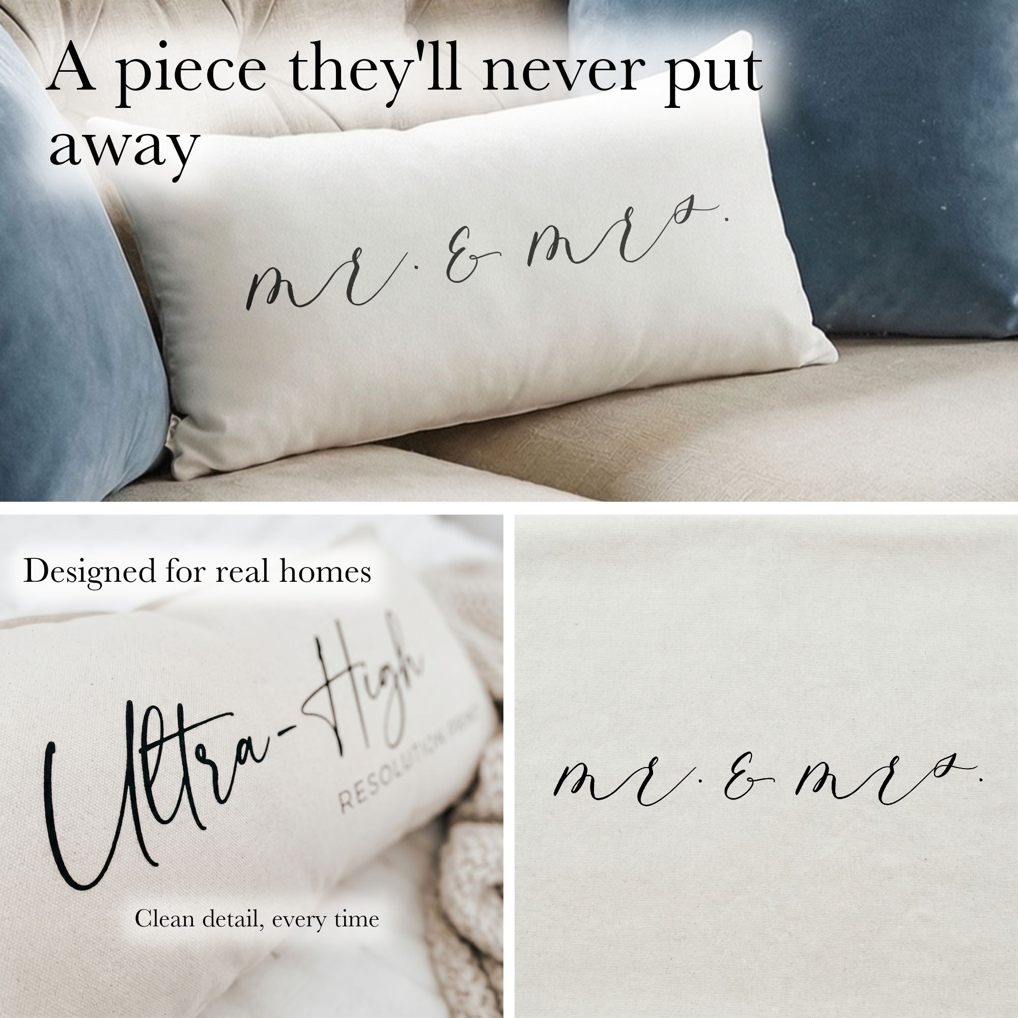 Lumbar Pillows - Mr. & Mrs.