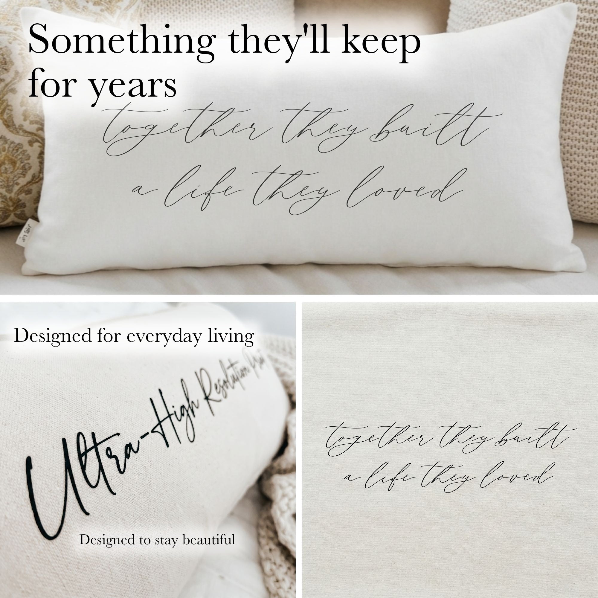 Lumbar Pillows - Together They Built a Life They Loved
