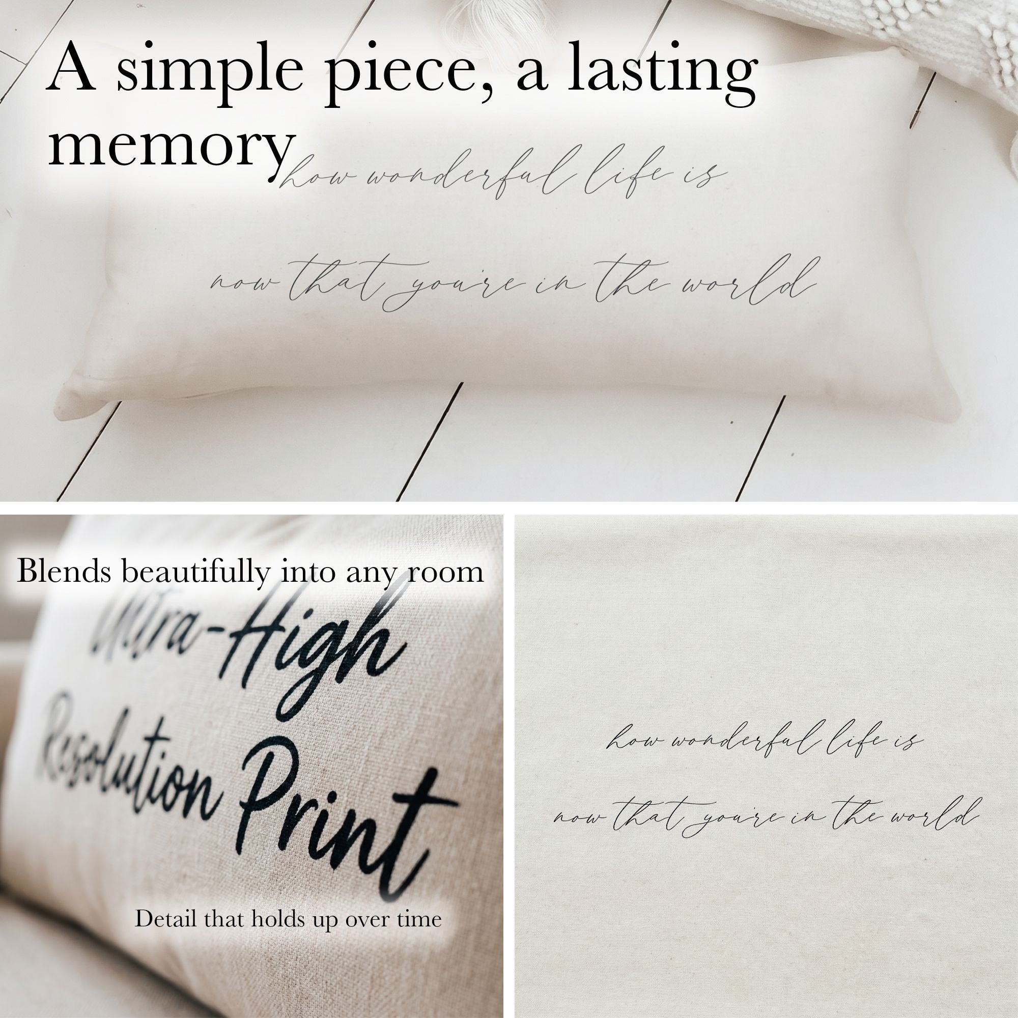 Lumbar Pillows - How Wonderful Life Is Now That You're in