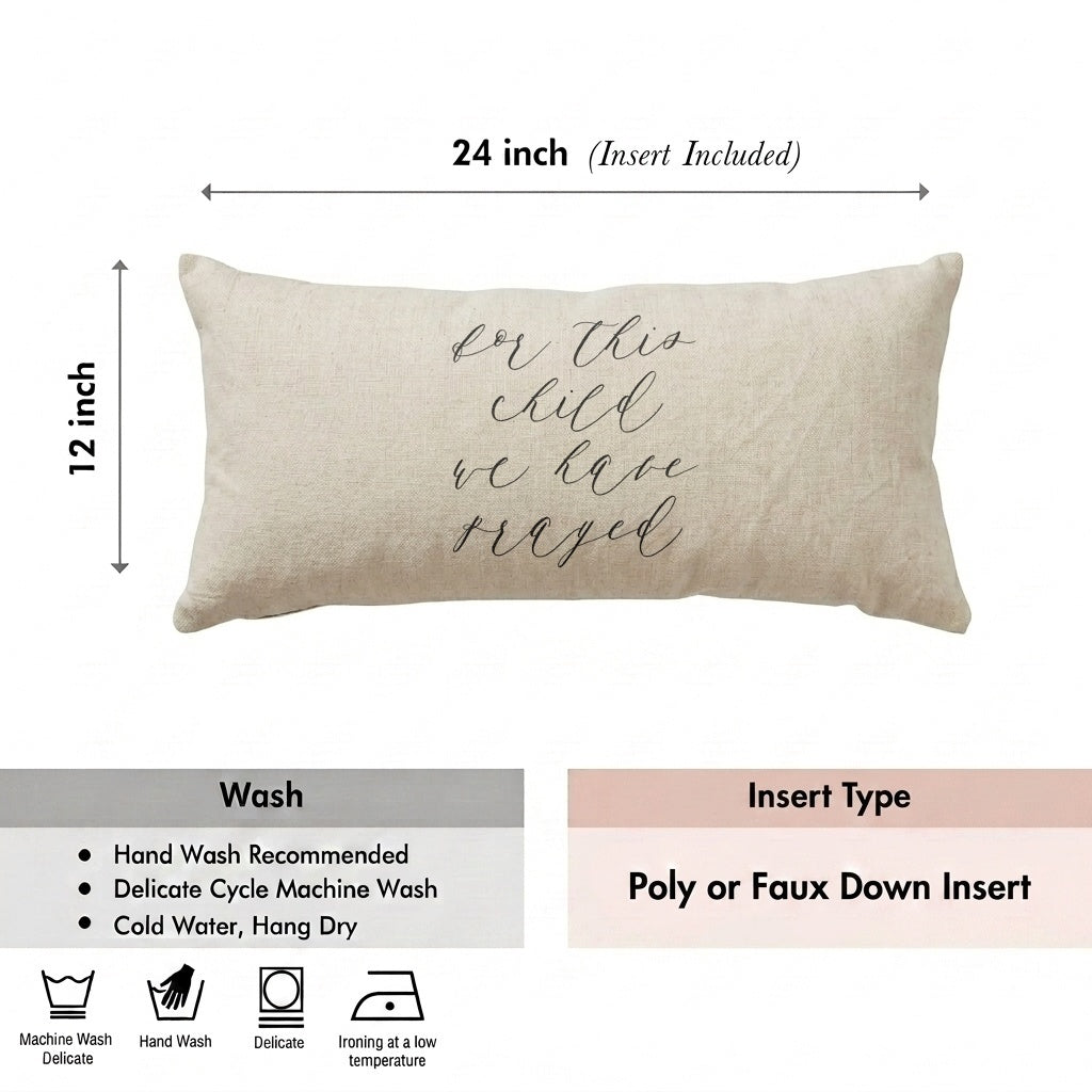 Lumbar Pillows - For This Child We Have Prayed