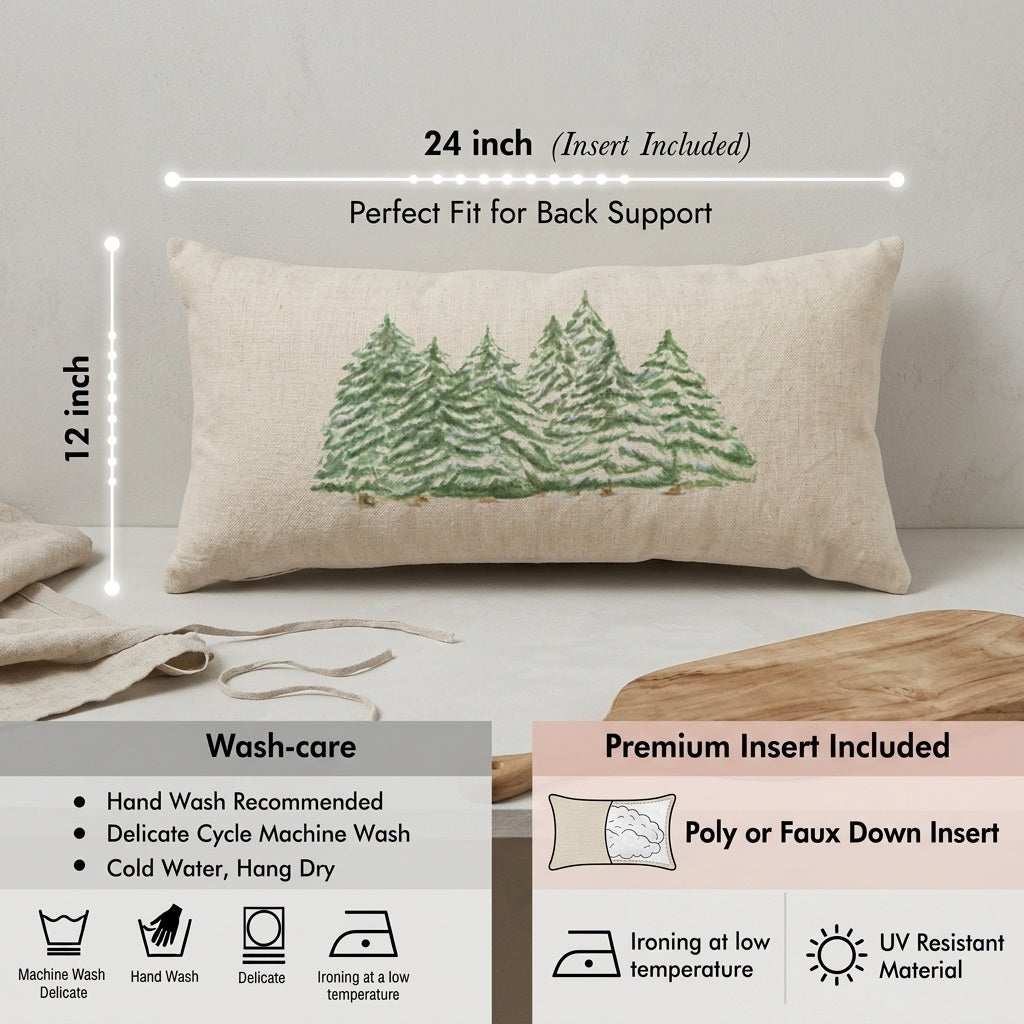 Lumbar Pillows - Trees Watercolor