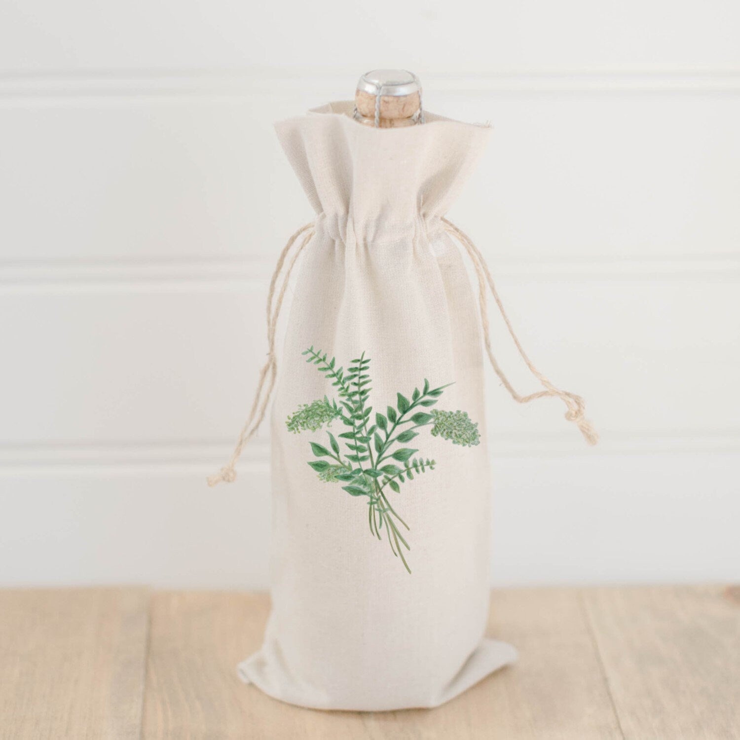 Wine Bags - Eucalyptus Bunch Watercolor