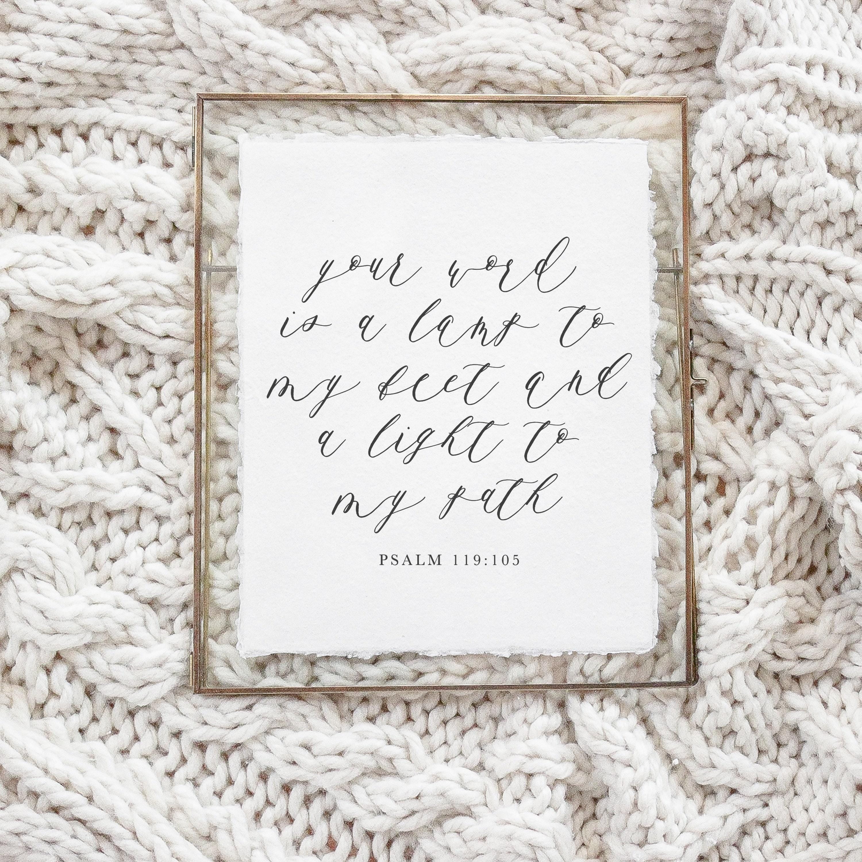 Glass Table Frames & Cards - A Light Unto My Path