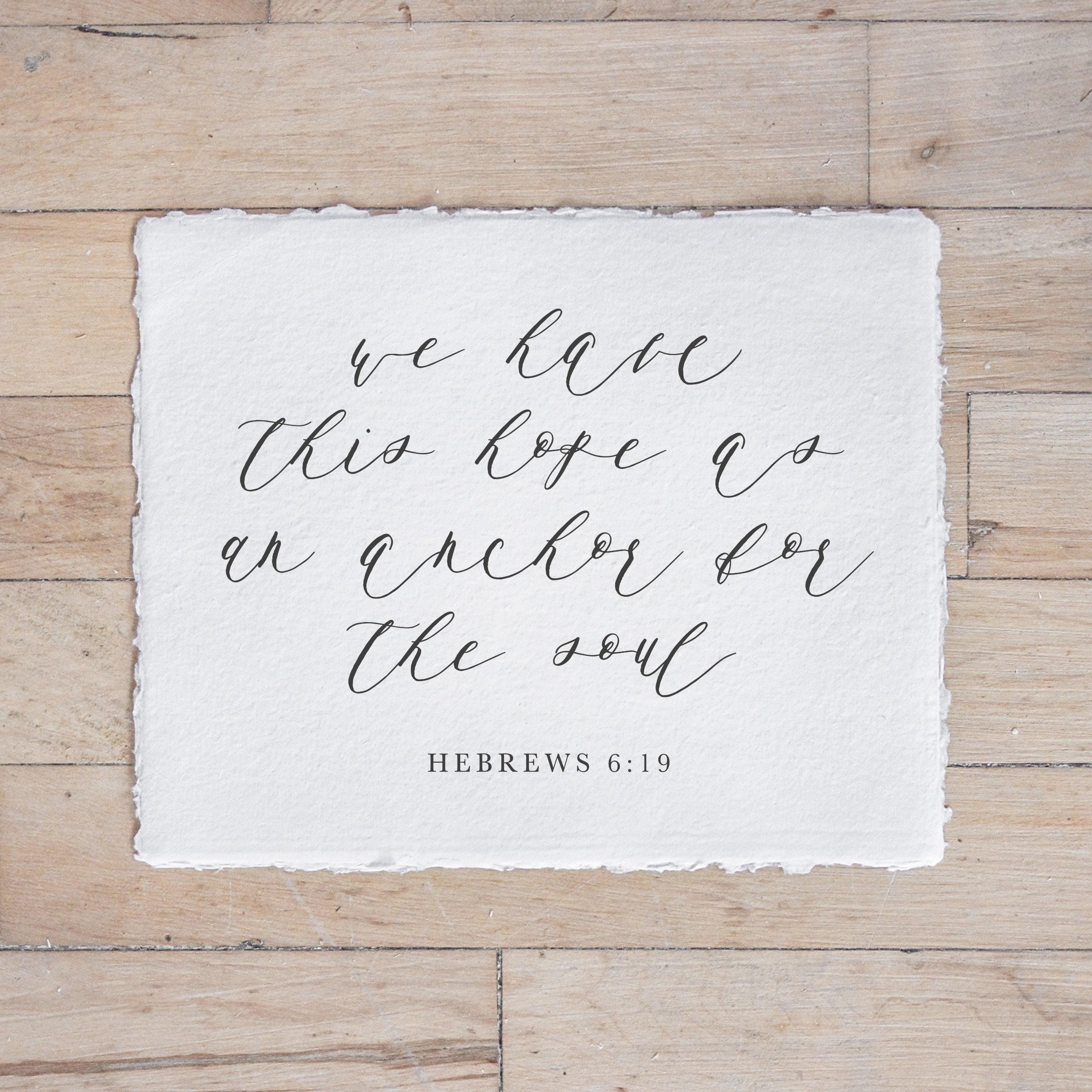 Glass Table Frames & Cards - We Have This Hope