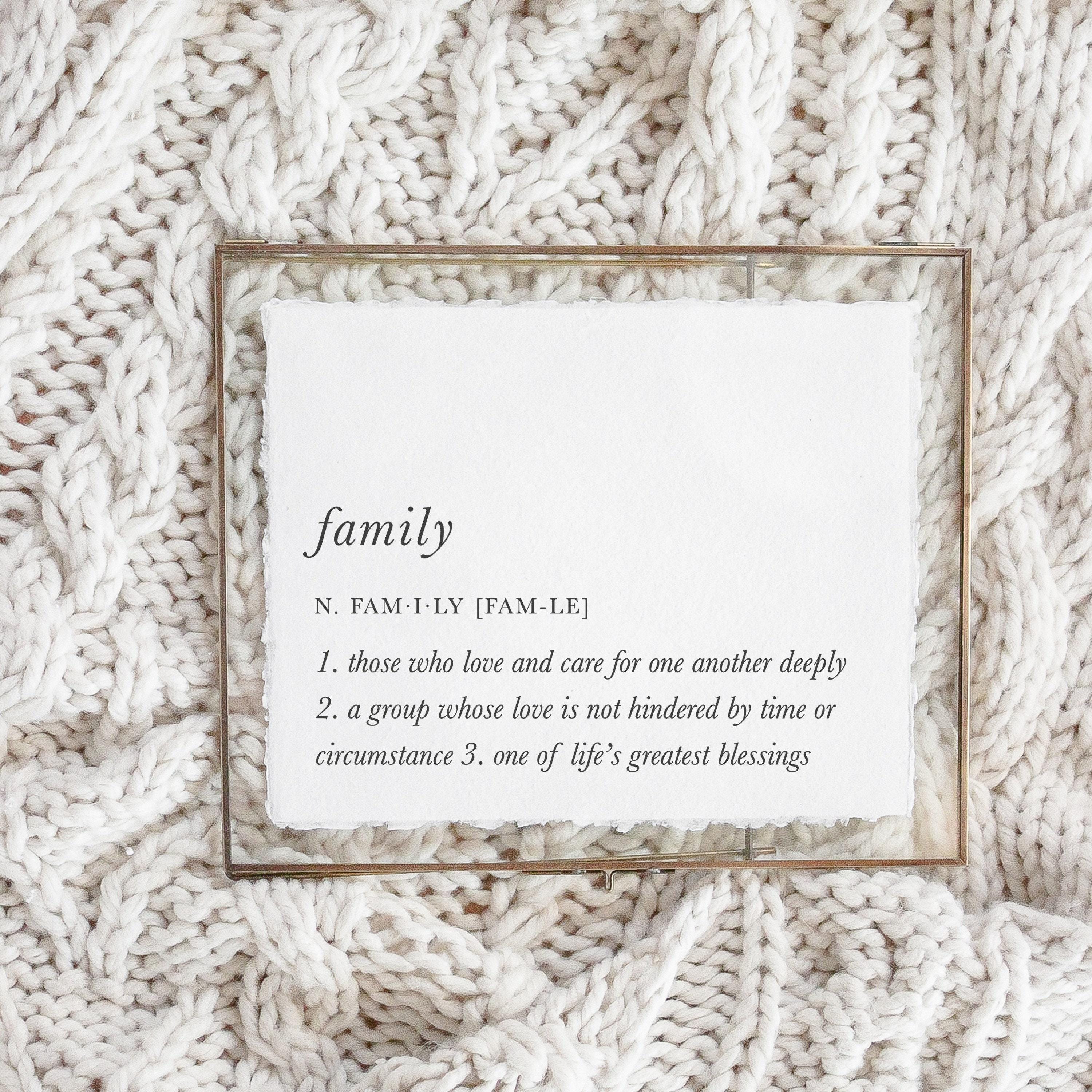 Glass Table Frames & Cards - Family Definition