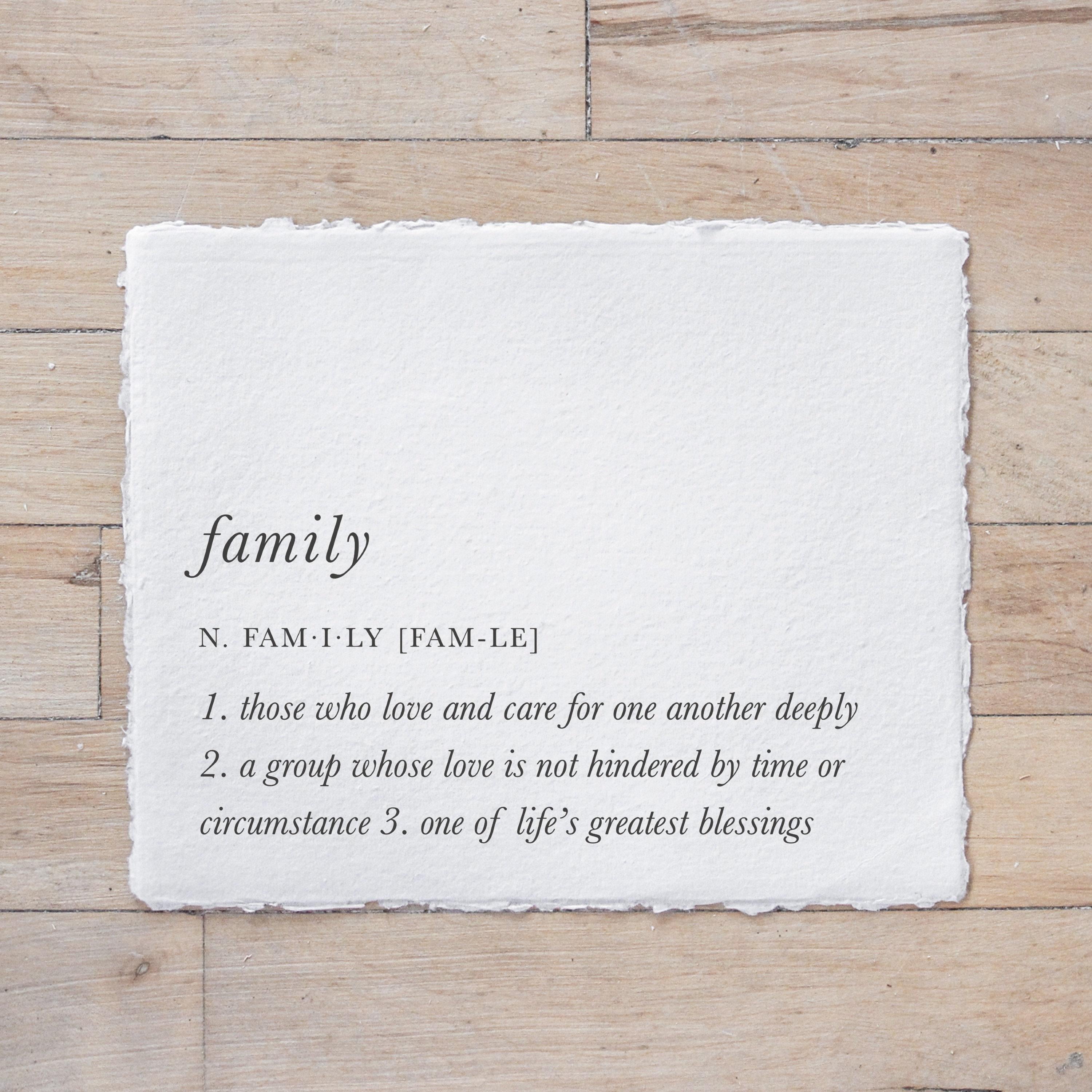 Glass Table Frames & Cards - Family Definition