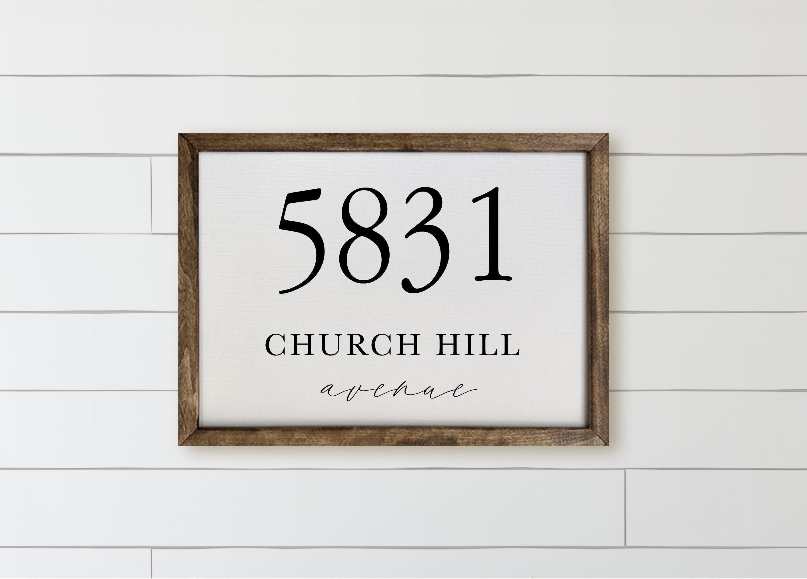 Personalized Wooden Frames - Personalized Address rustic