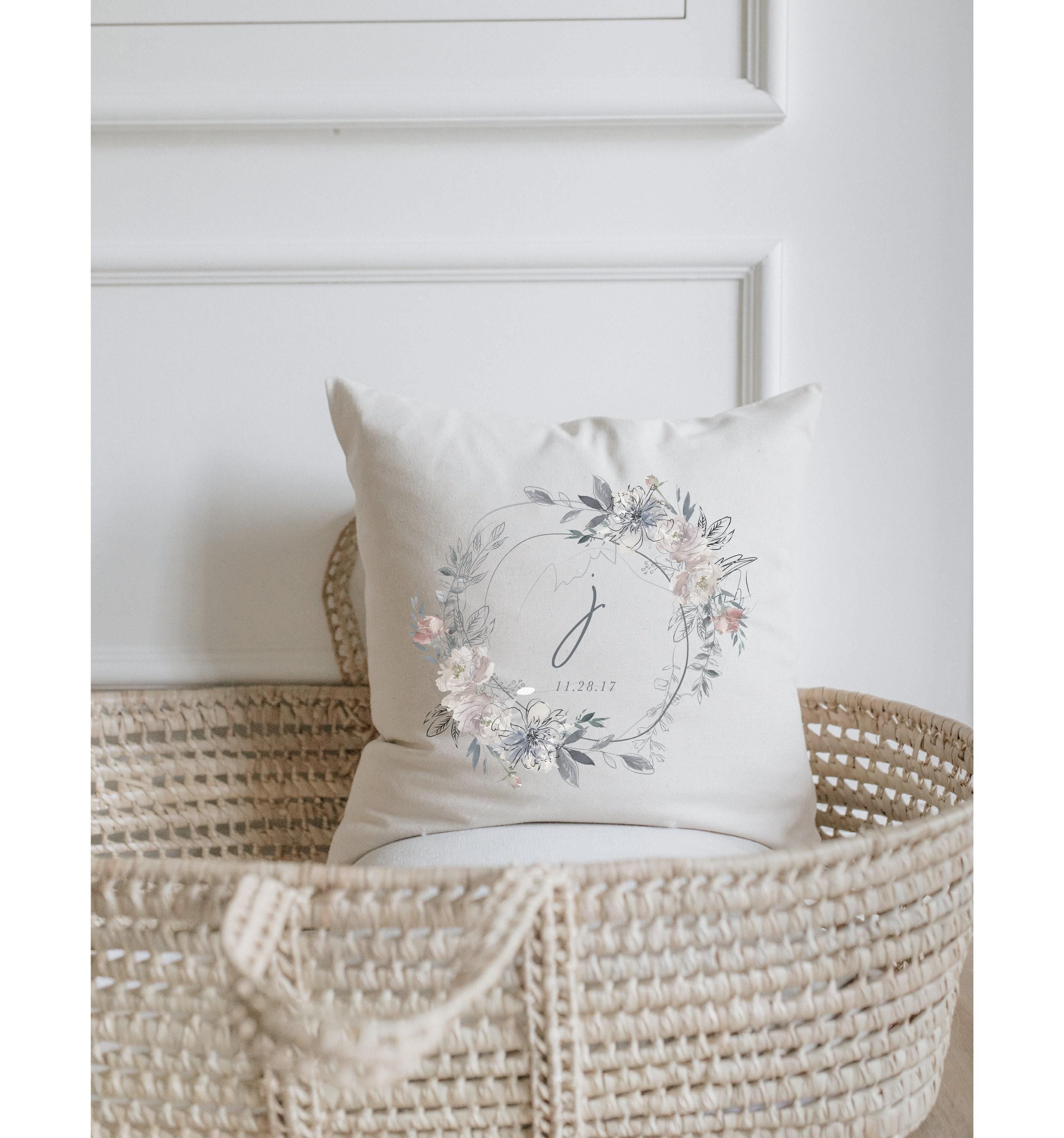 Personalized Throw Pillows - Personalized Baby Initial