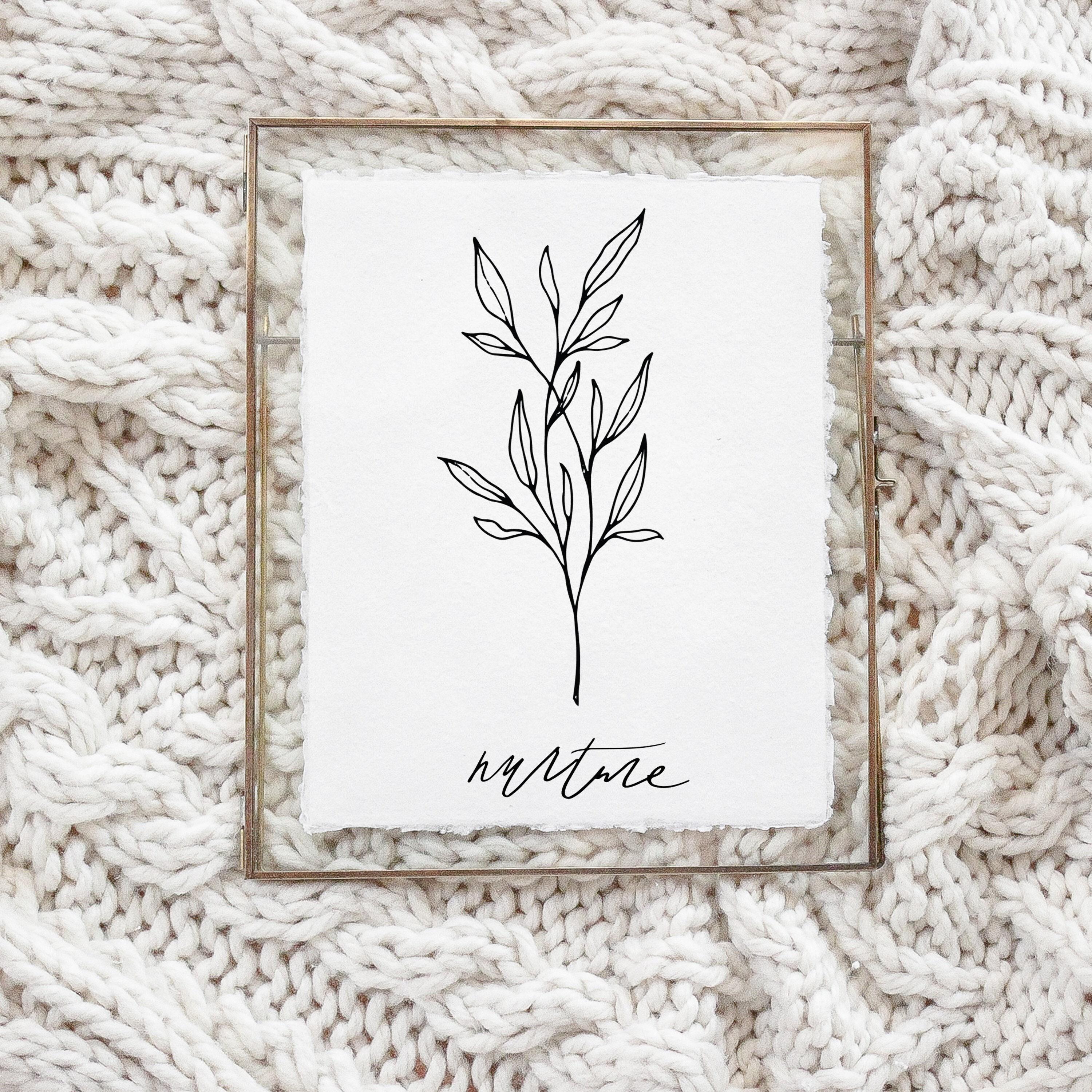 Glass Table Frames & Cards - Nurture Wildflower Print