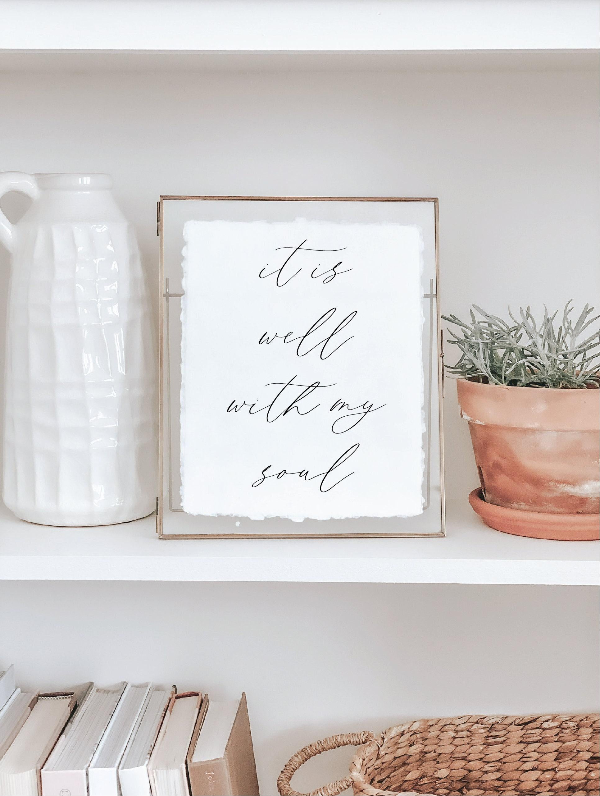 Glass Table Frames & Cards - It Is Well with My Soul