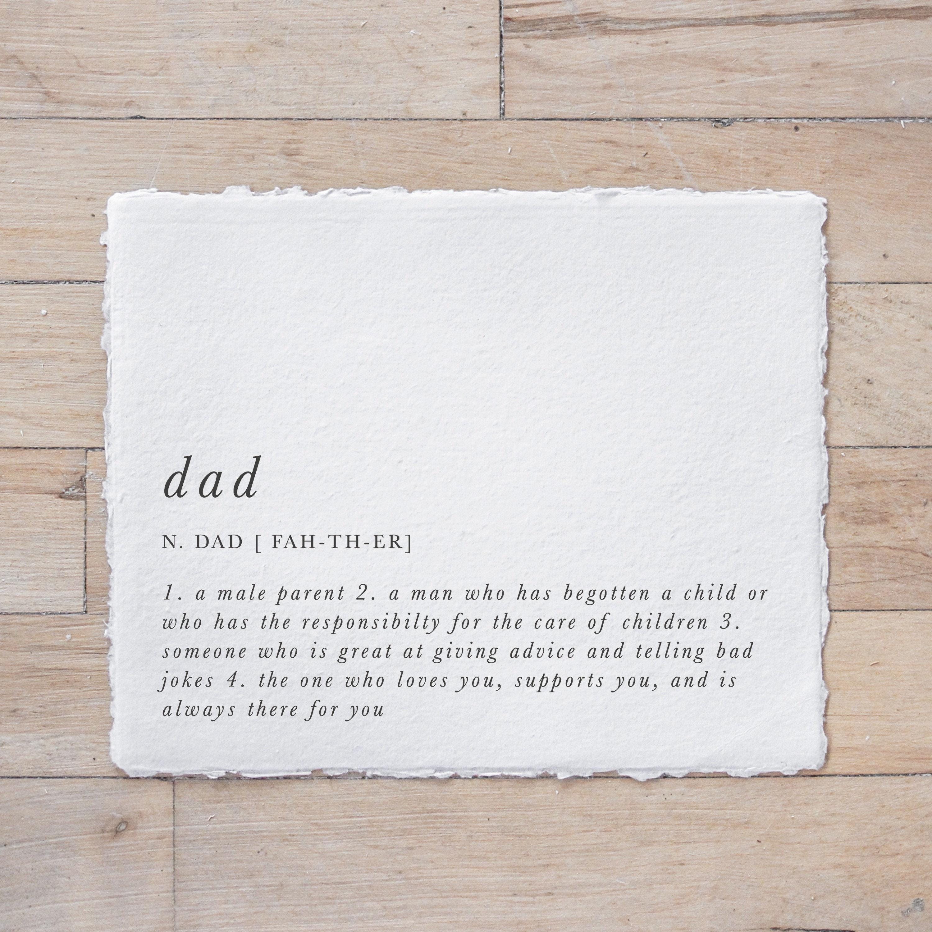 Glass Table Frames & Cards - Dad Definition