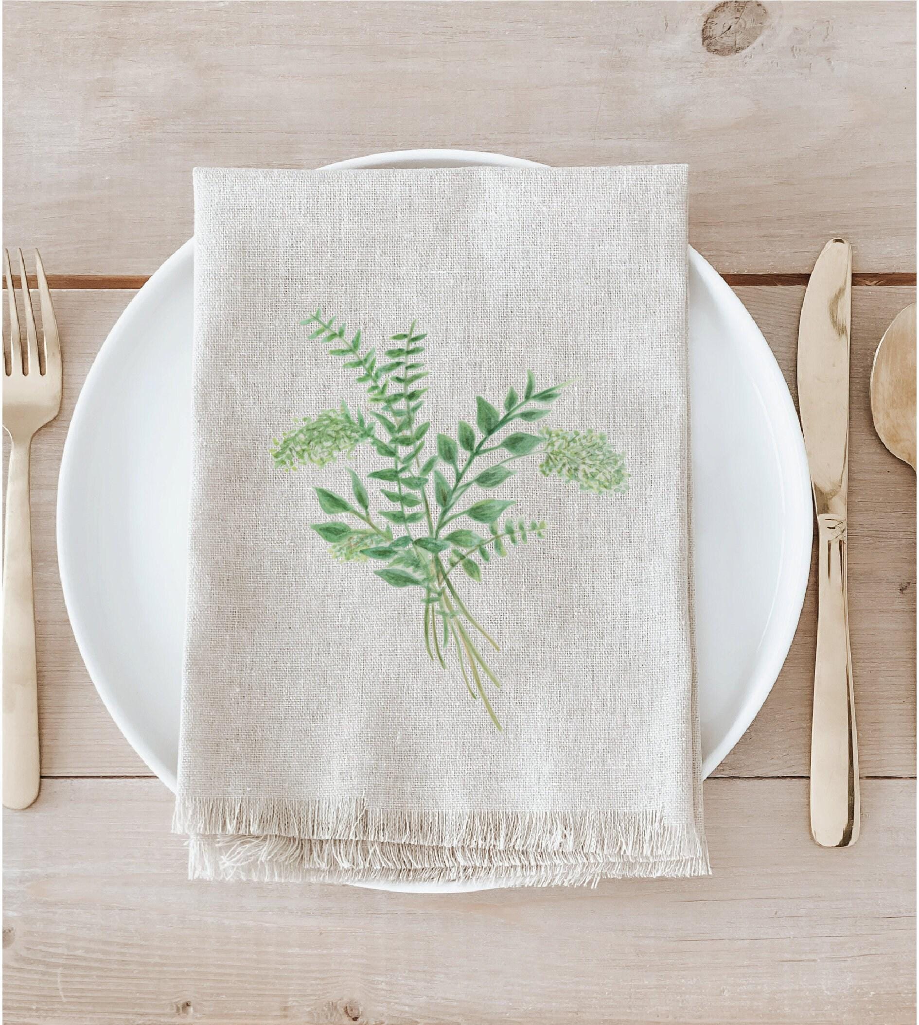 Napkins - Eucalyptus Bunch Watercolor