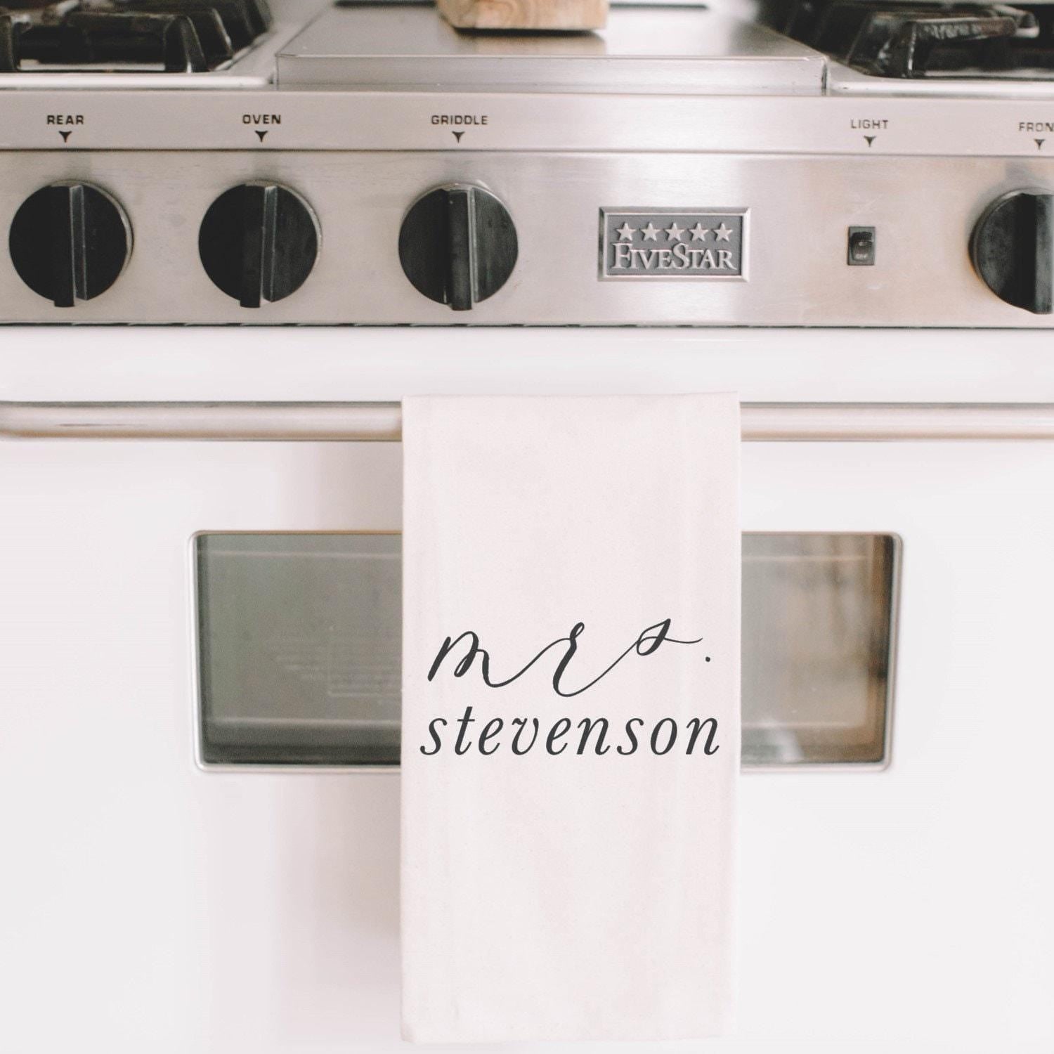 Personalized Tea Towel - Personalized Mrs