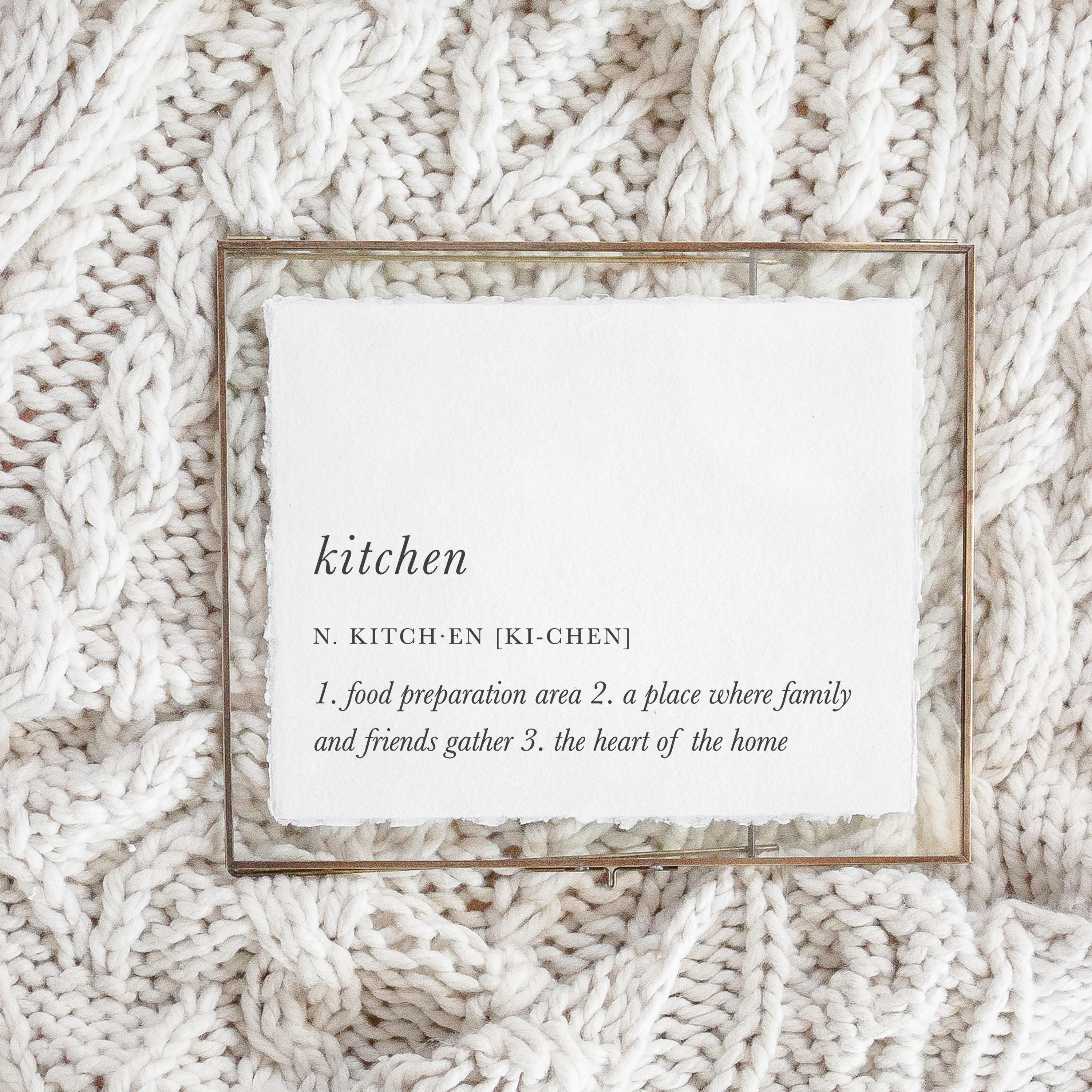 Glass Table Frames & Cards - Kitchen Definition