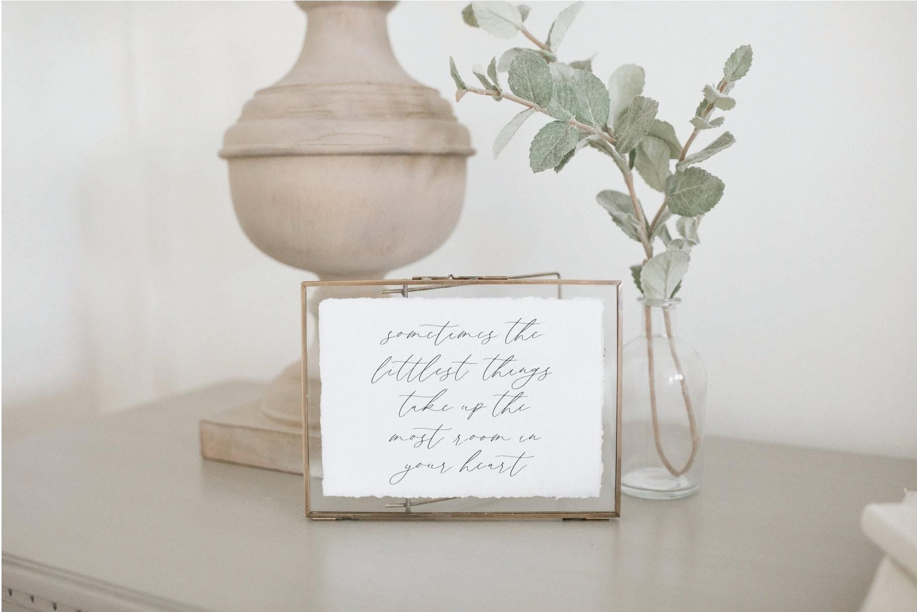 Glass Table Frames & Cards - Sometimes The Littlest Things