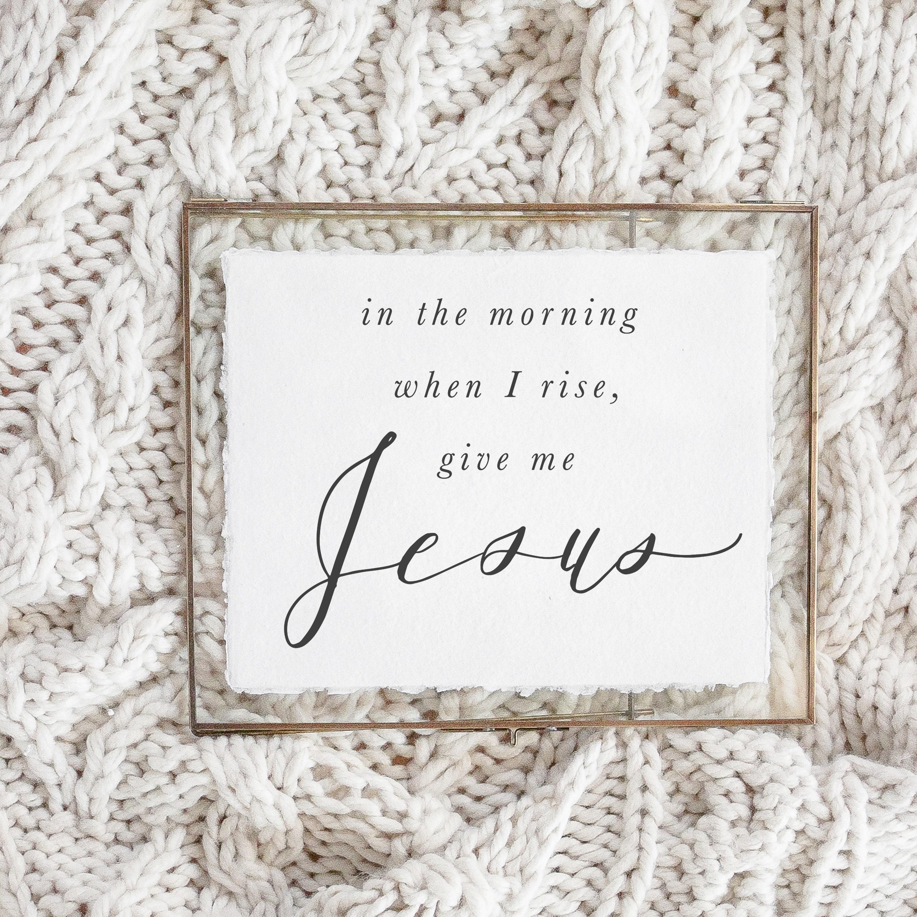 Glass Table Frames & Cards - In the Morning When I Rise