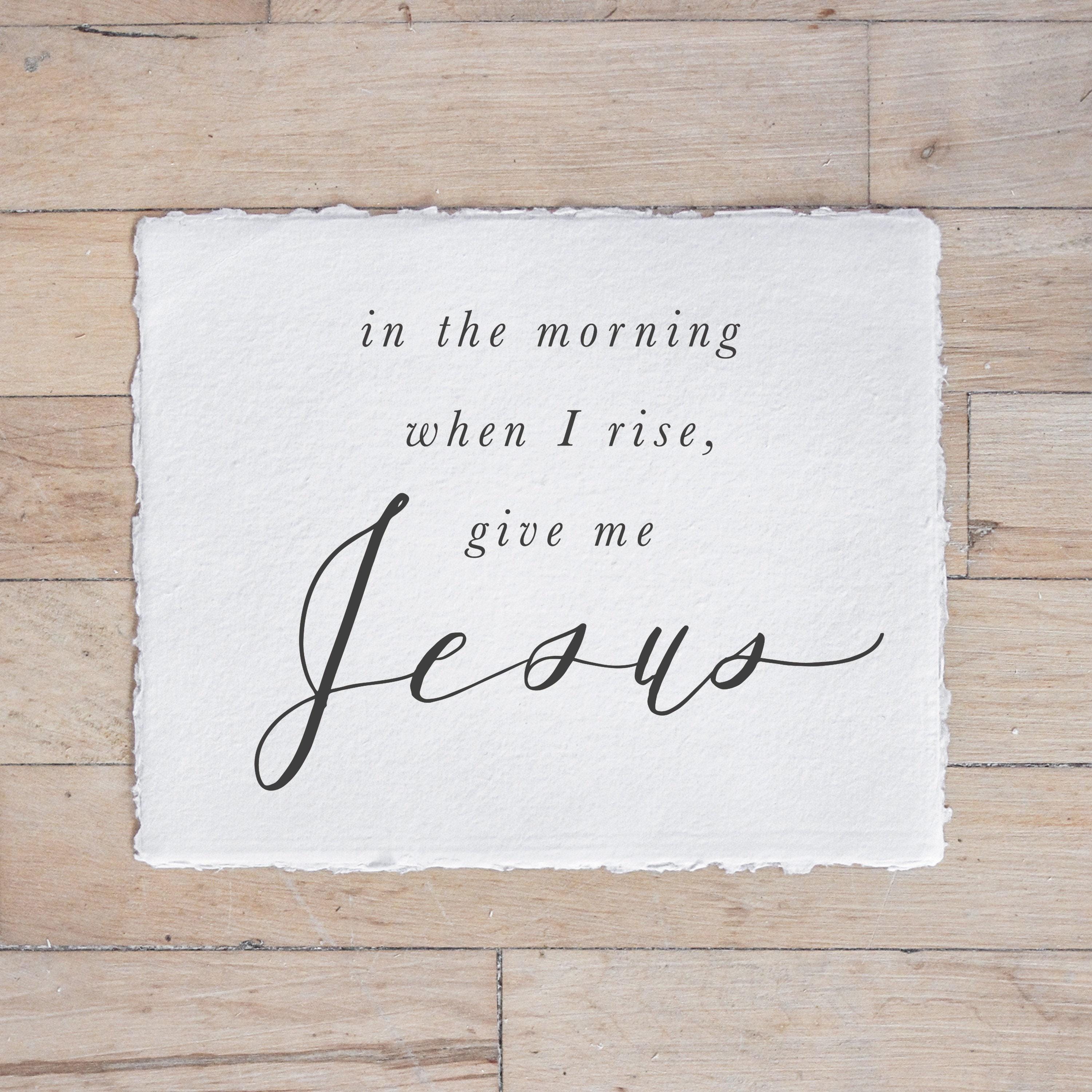 Glass Table Frames & Cards - In the Morning When I Rise