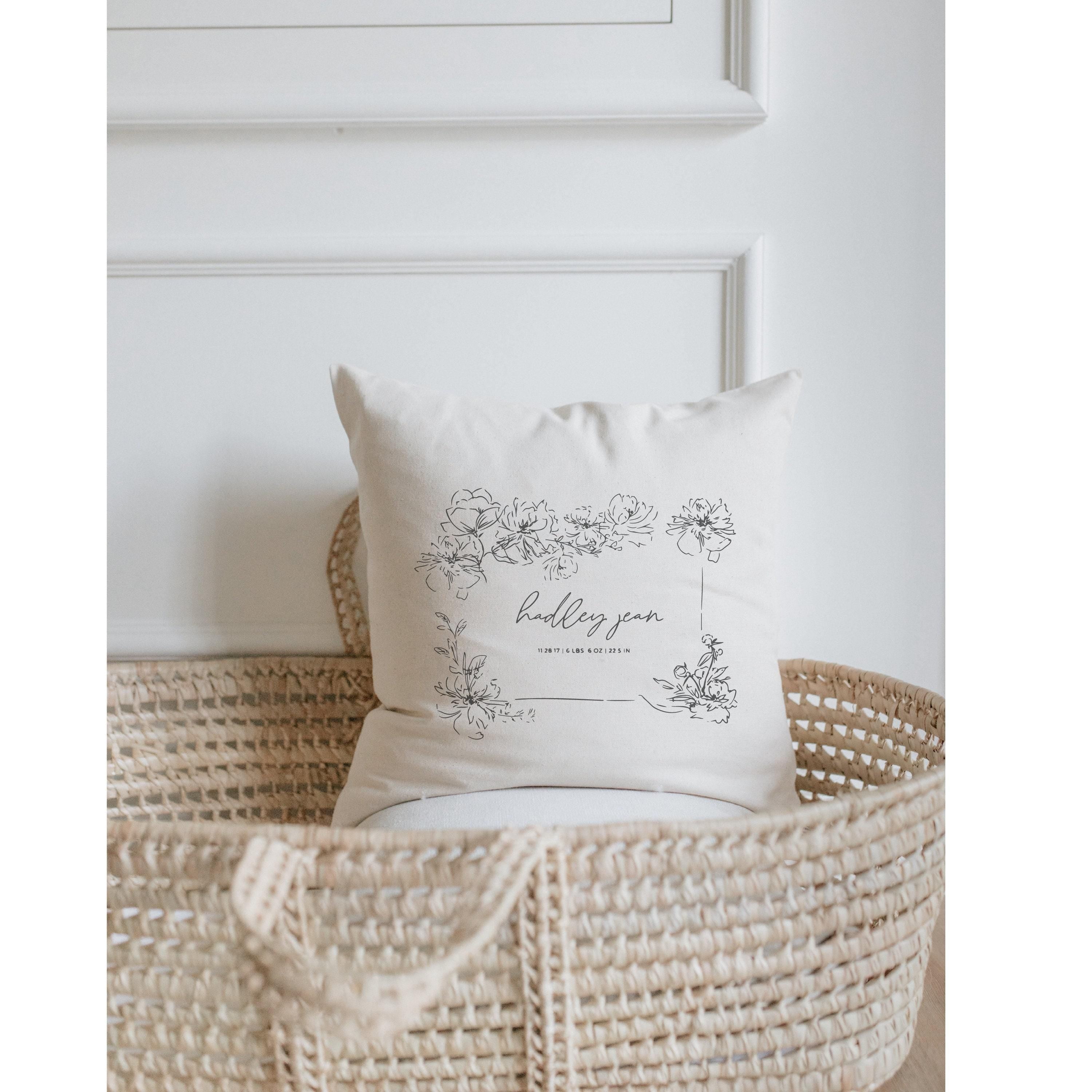 Personalized Throw Pillows - Personalized Birth Stats With