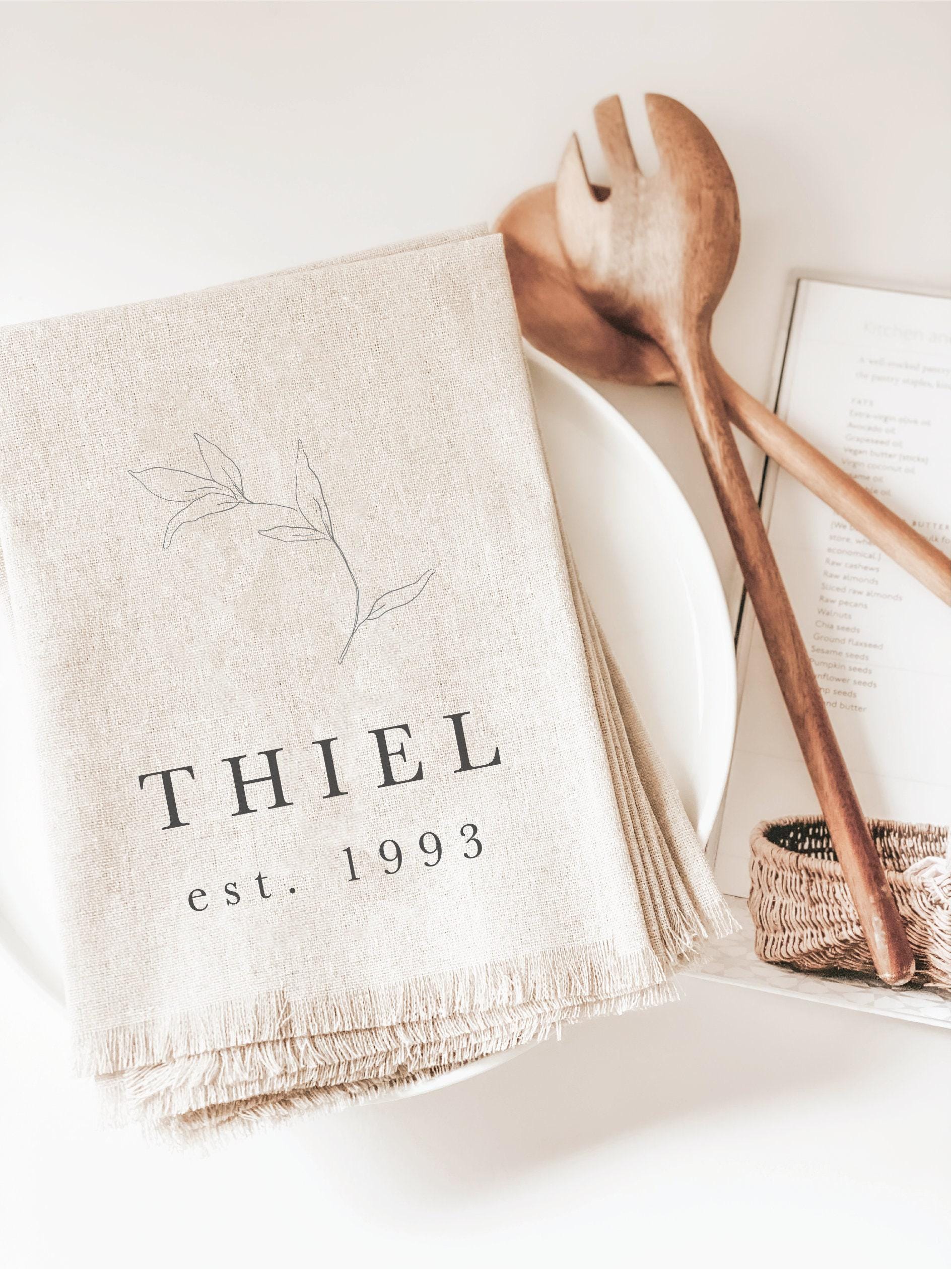Personalized Napkins - Personalized Last Name and Date