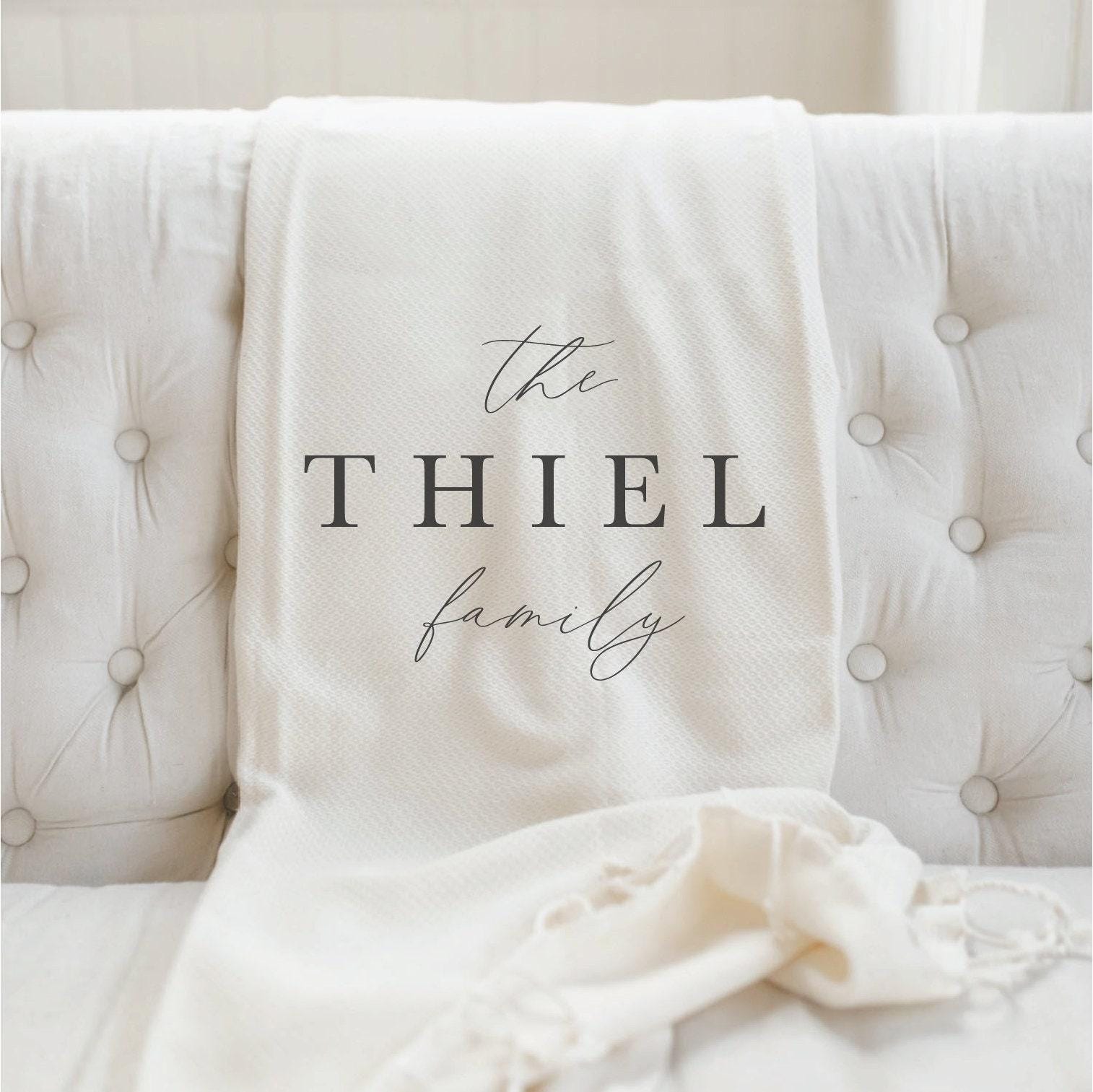 Personalized Throw Blankets - Personalized Calligraphy