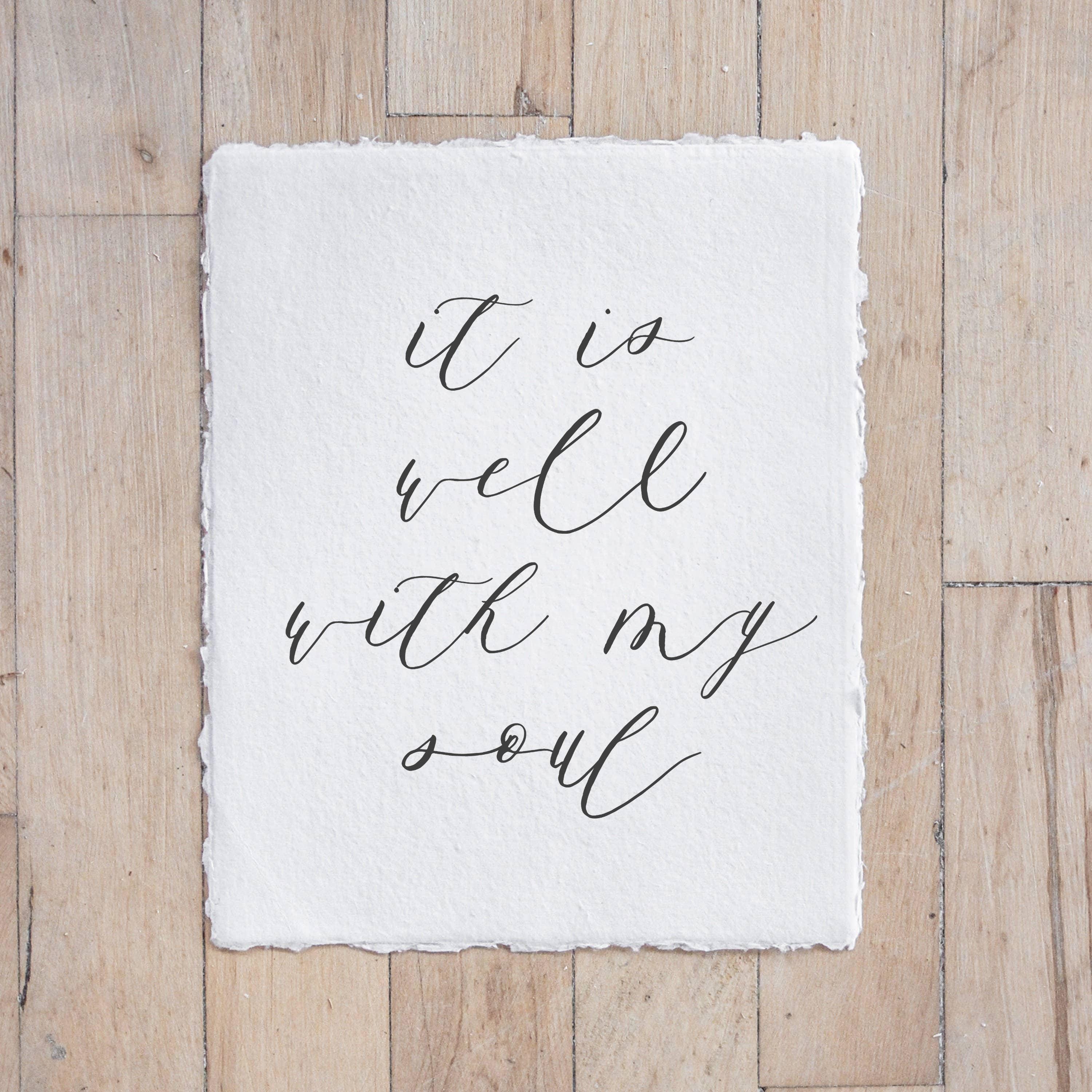Glass Table Frames & Cards - It is Well