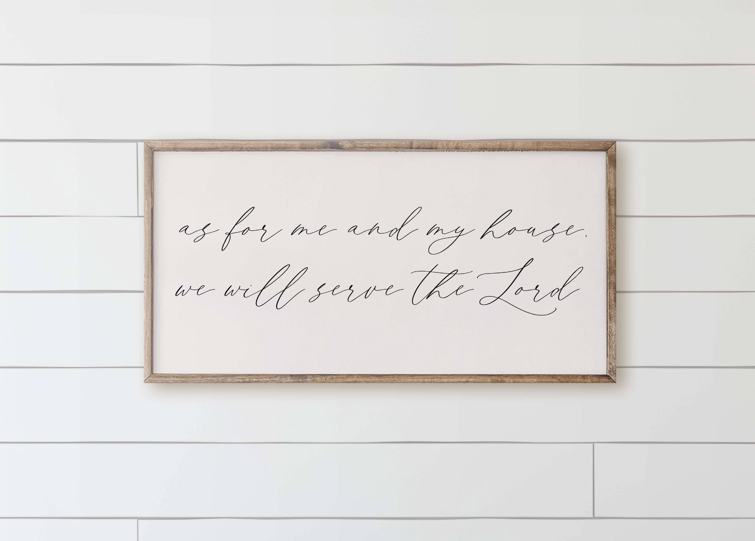 Wooden Frames - As for Me and My House