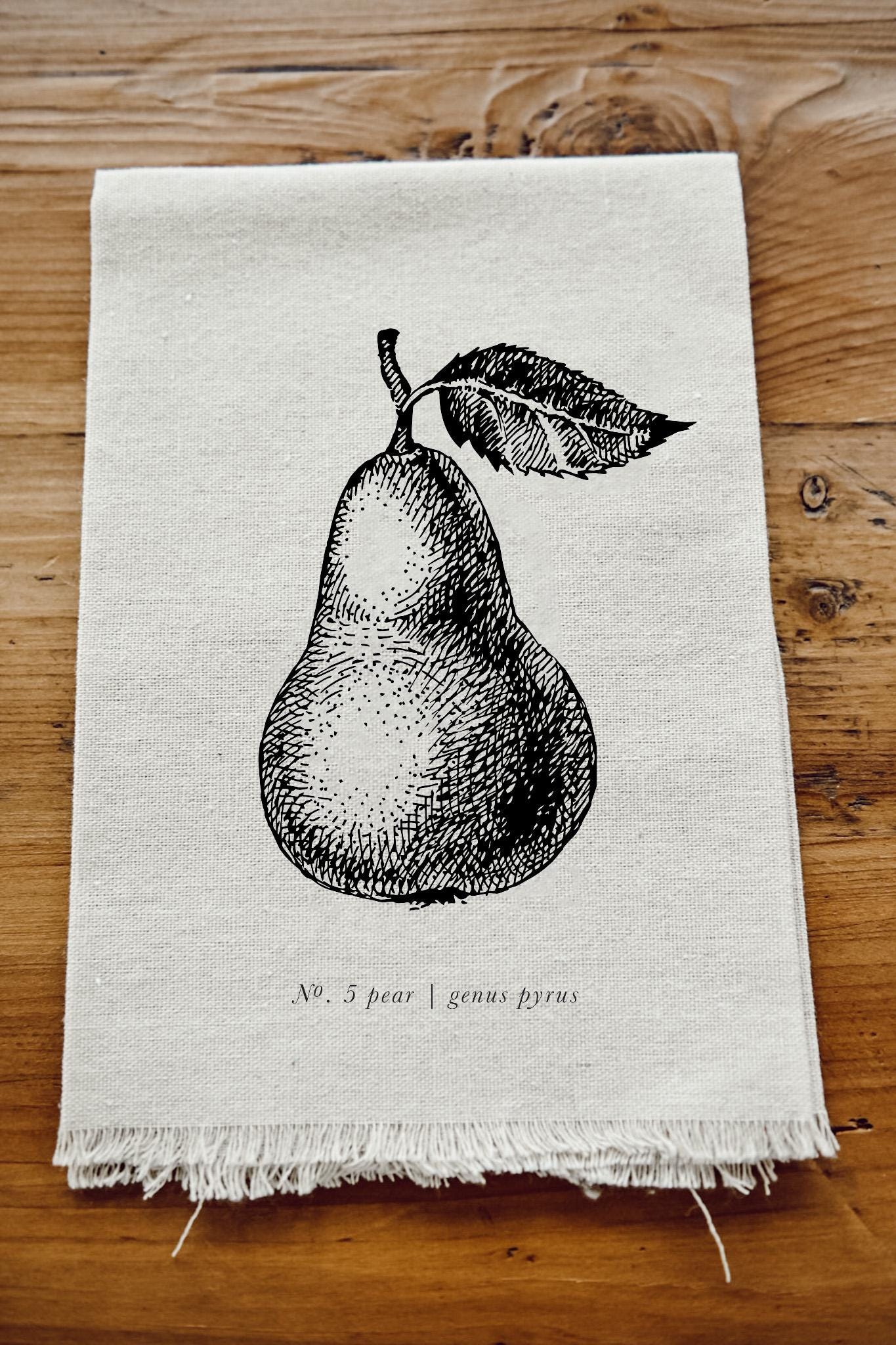 Napkins - FruitsVeggies Black + White