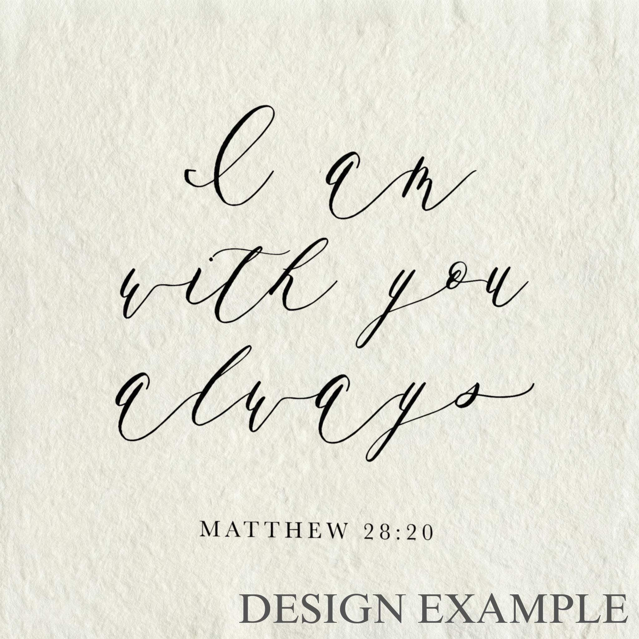 Glass Table Frames & Cards - I Am With You Always